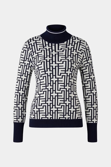Jacquard-Pullover Maira Dunkelblau/Weiß Jacquard-Pullover Maira Dunkelblau/Weiß