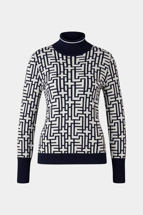 Jacquard jumper Maira Dark blue/white Jacquard jumper Maira Dark blue/white