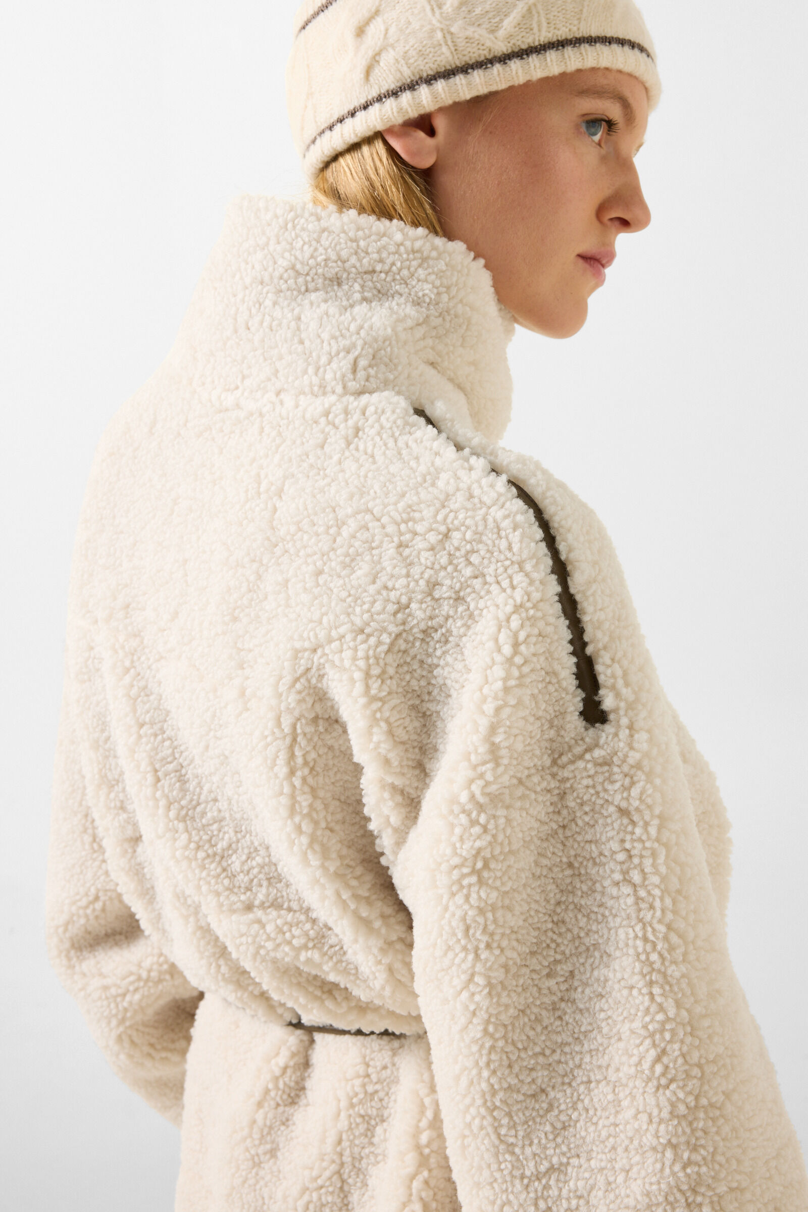 Teddy-Jacke Kimberly Creme