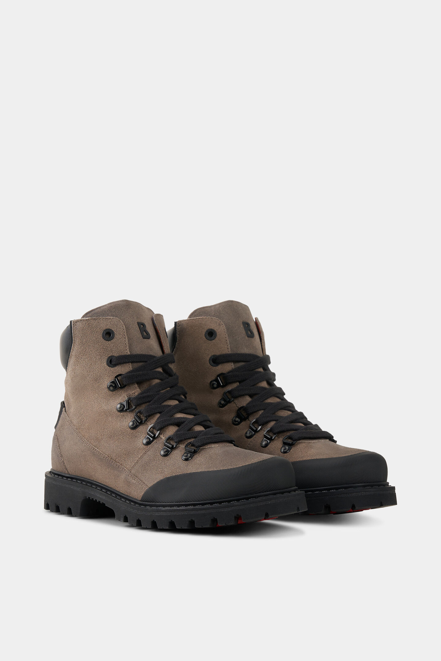 Mid Boots Helsinki mit Spikes Taupe/Schwarz