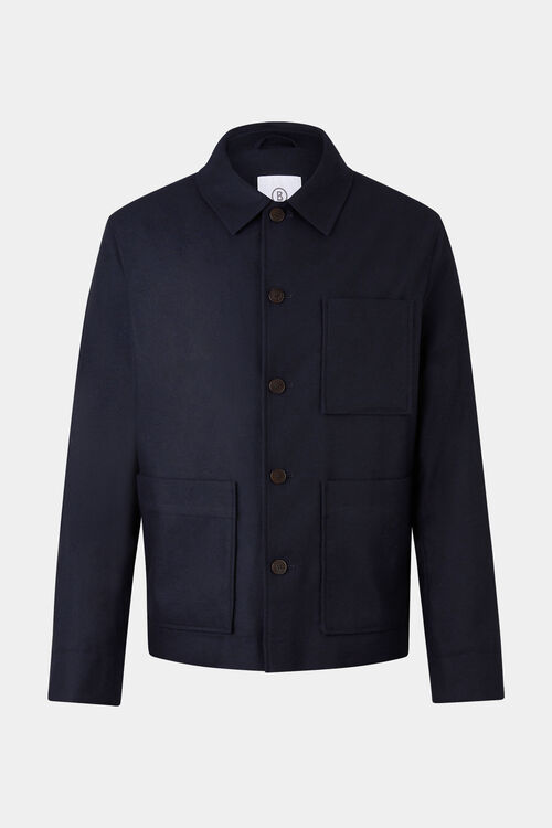 Flanell-Overshirt Mirco Navy-Blau