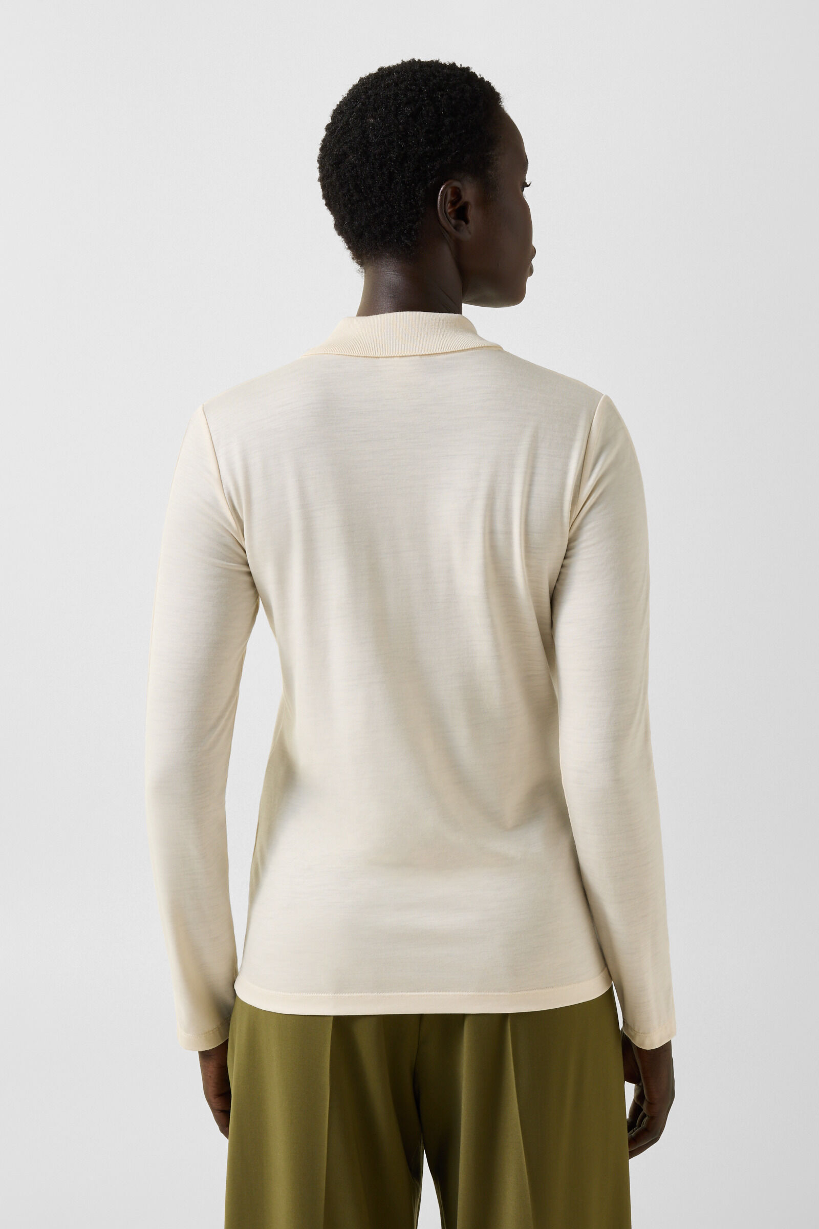 Whoopy Polo Long-Sleeved Top Off-White