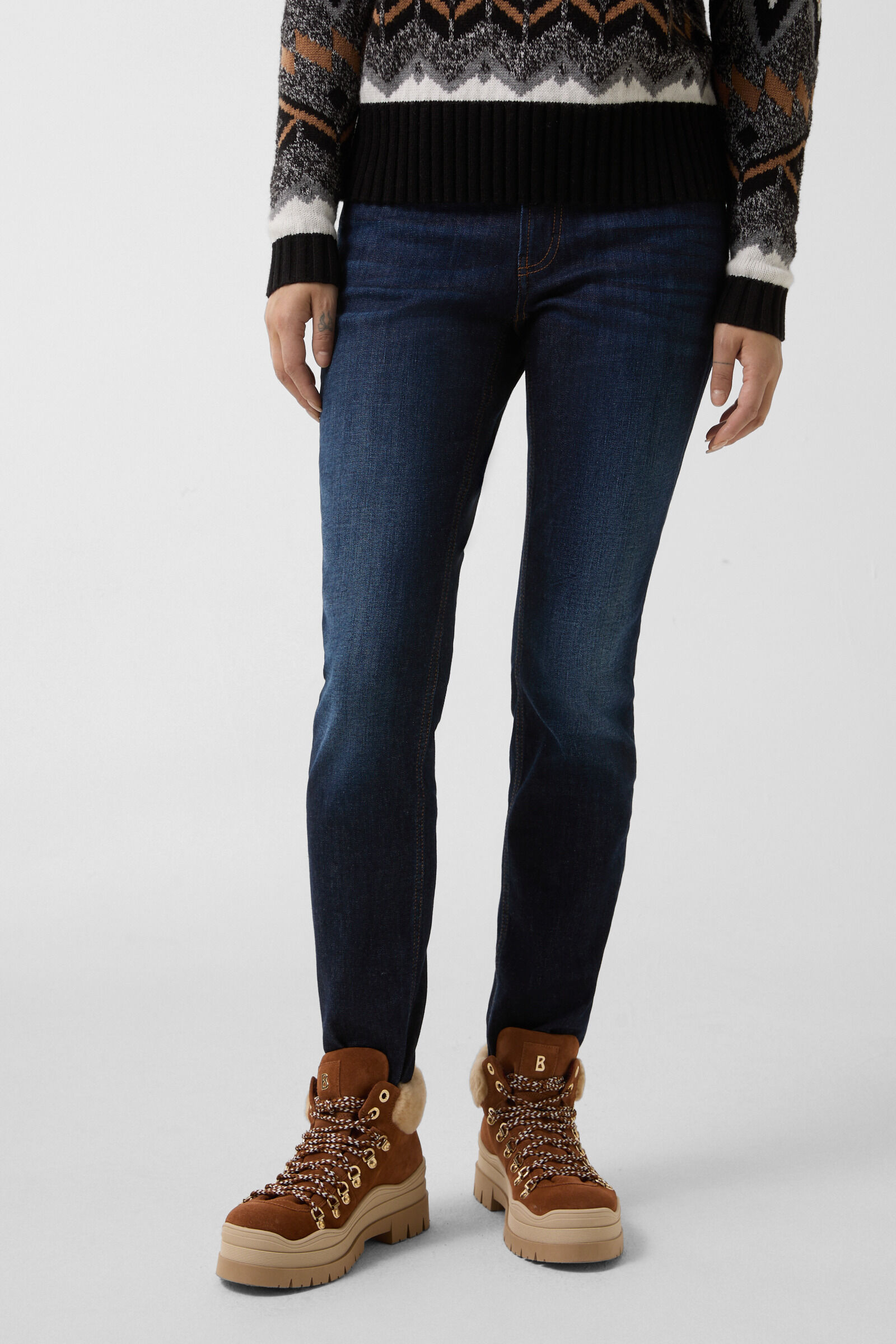Bridget girlfriend fit jeans Dark Denim Blue