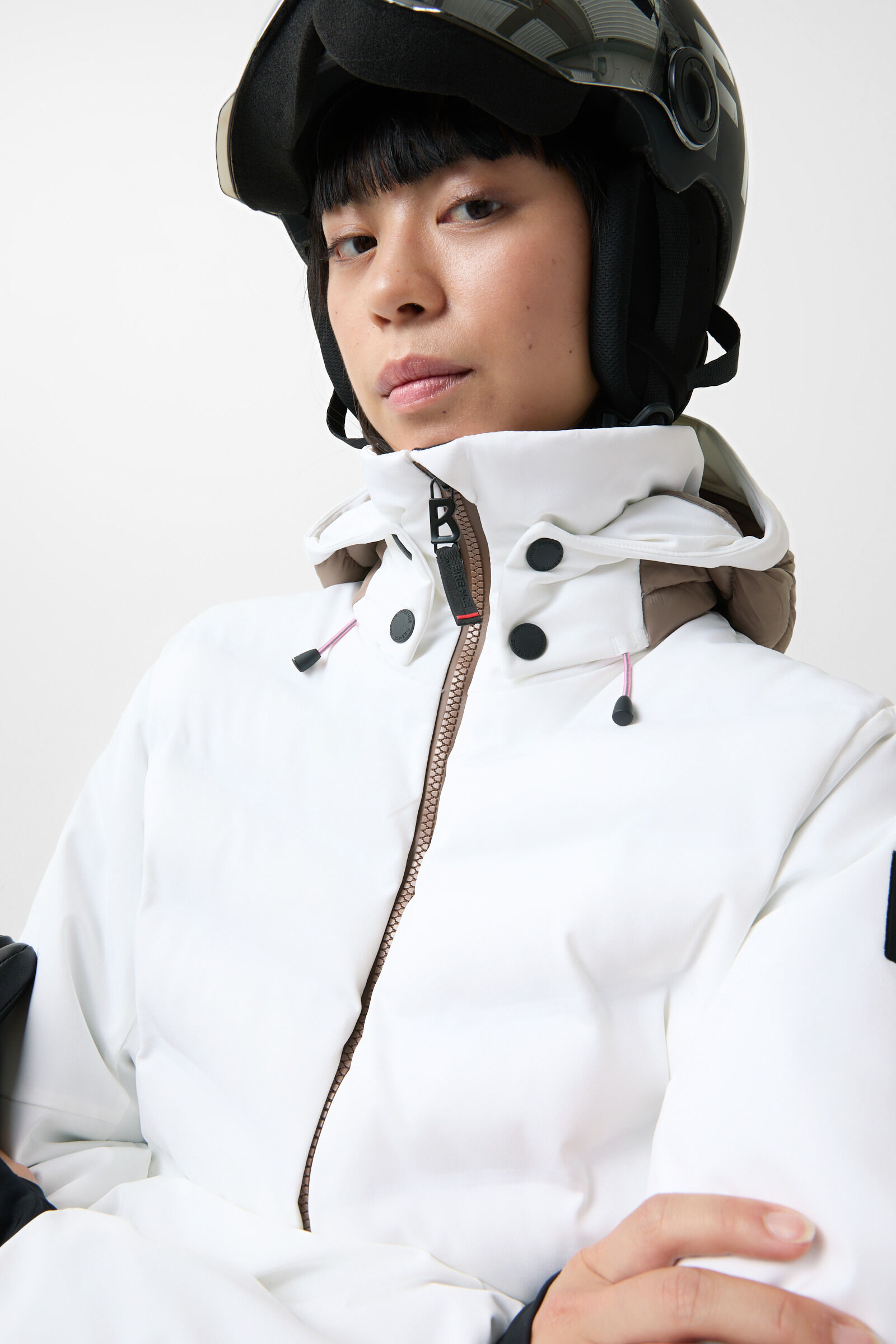 Janka ski jacket White/brown