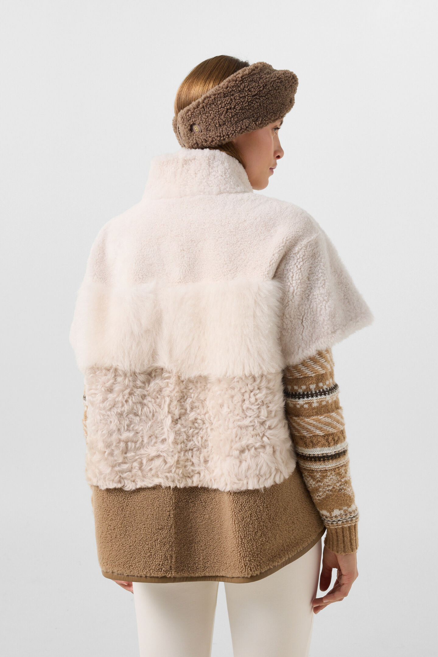 Lexy Lambskin Jacket Cream/Brown