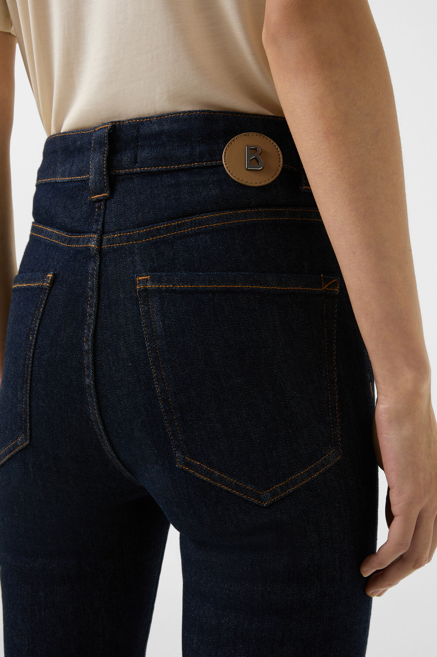 Flared Fit Jeans Devin Dark Denim Blue