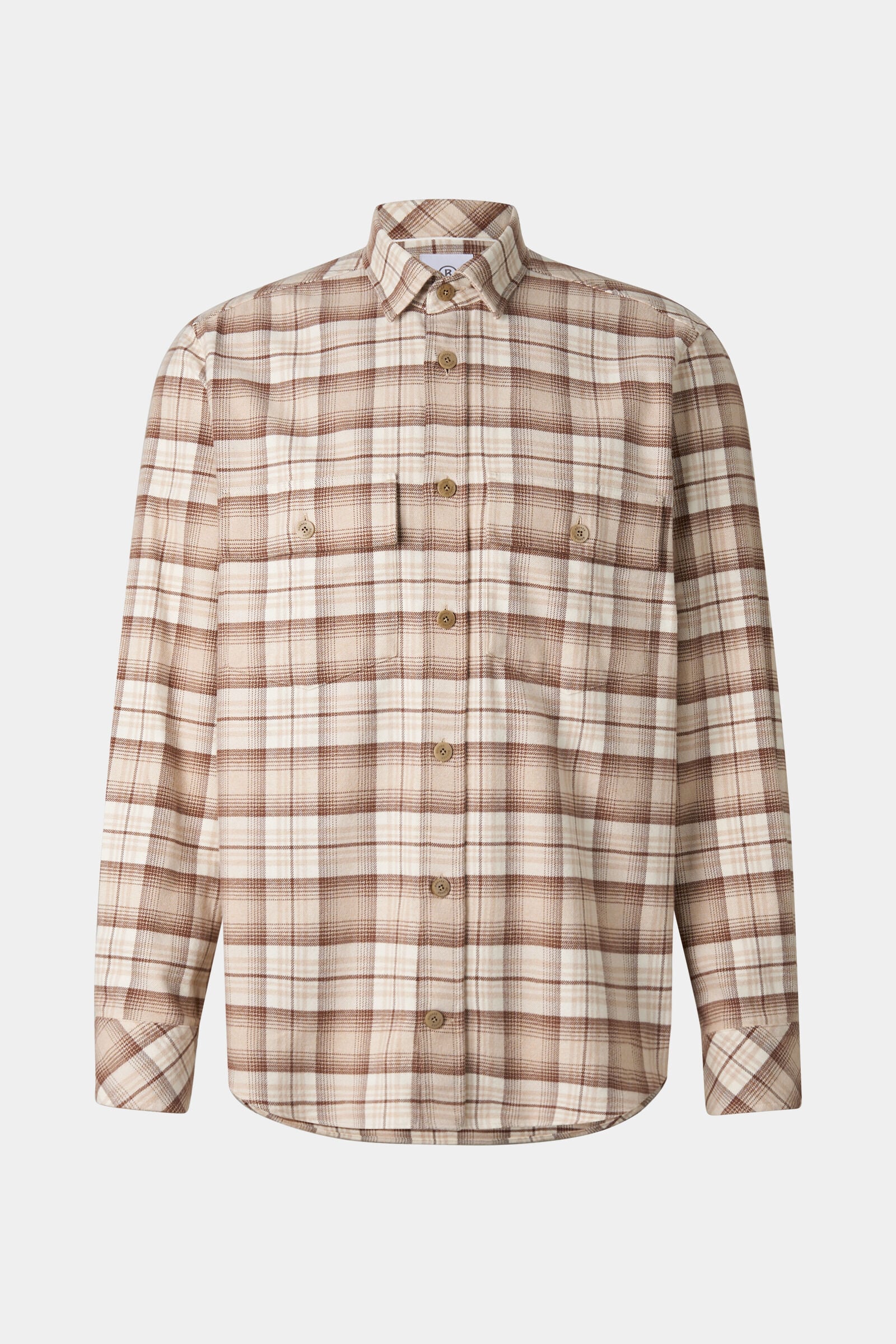 Heiko flannel shirt Brown/Beige