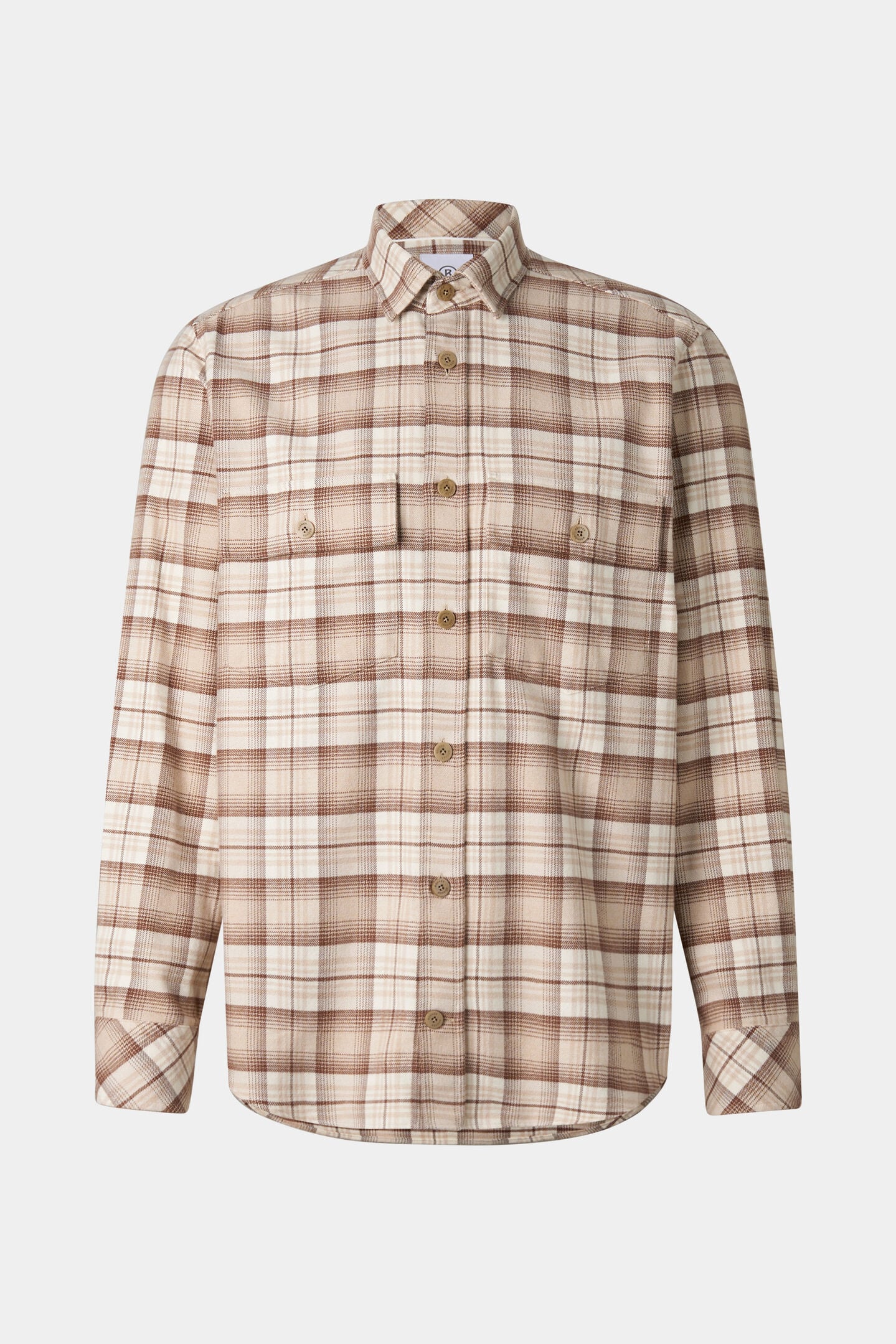 Heiko flannel shirt Brown/Beige