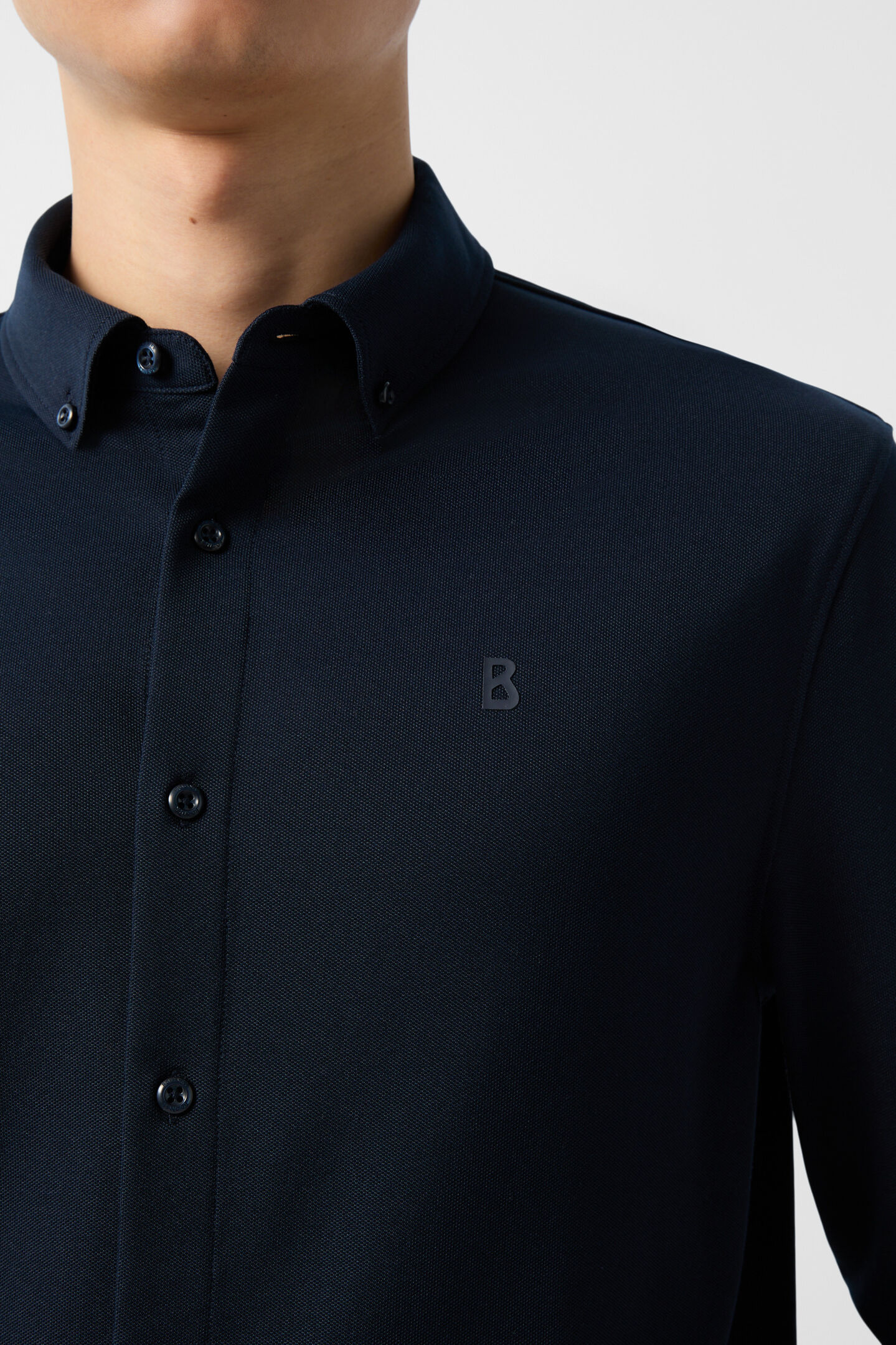 Piqué shirt Franz Navy blue