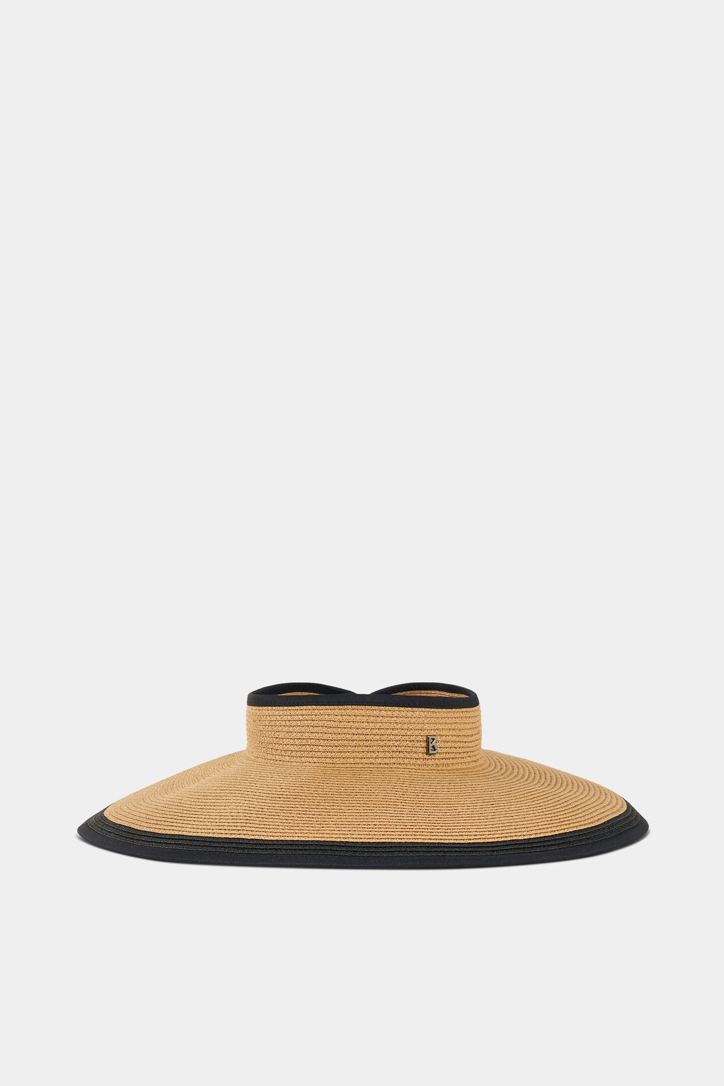 Bast-Visor Margie Beige/Schwarz