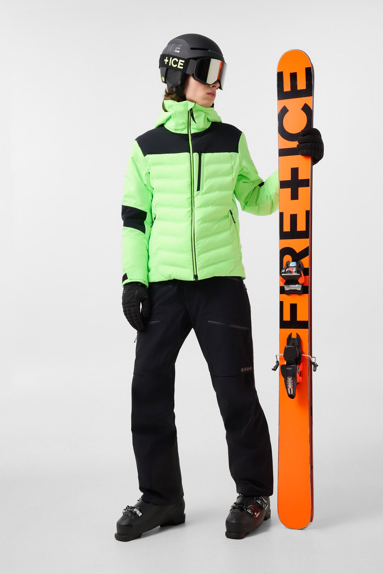 Radek ski jacket Neon green/black