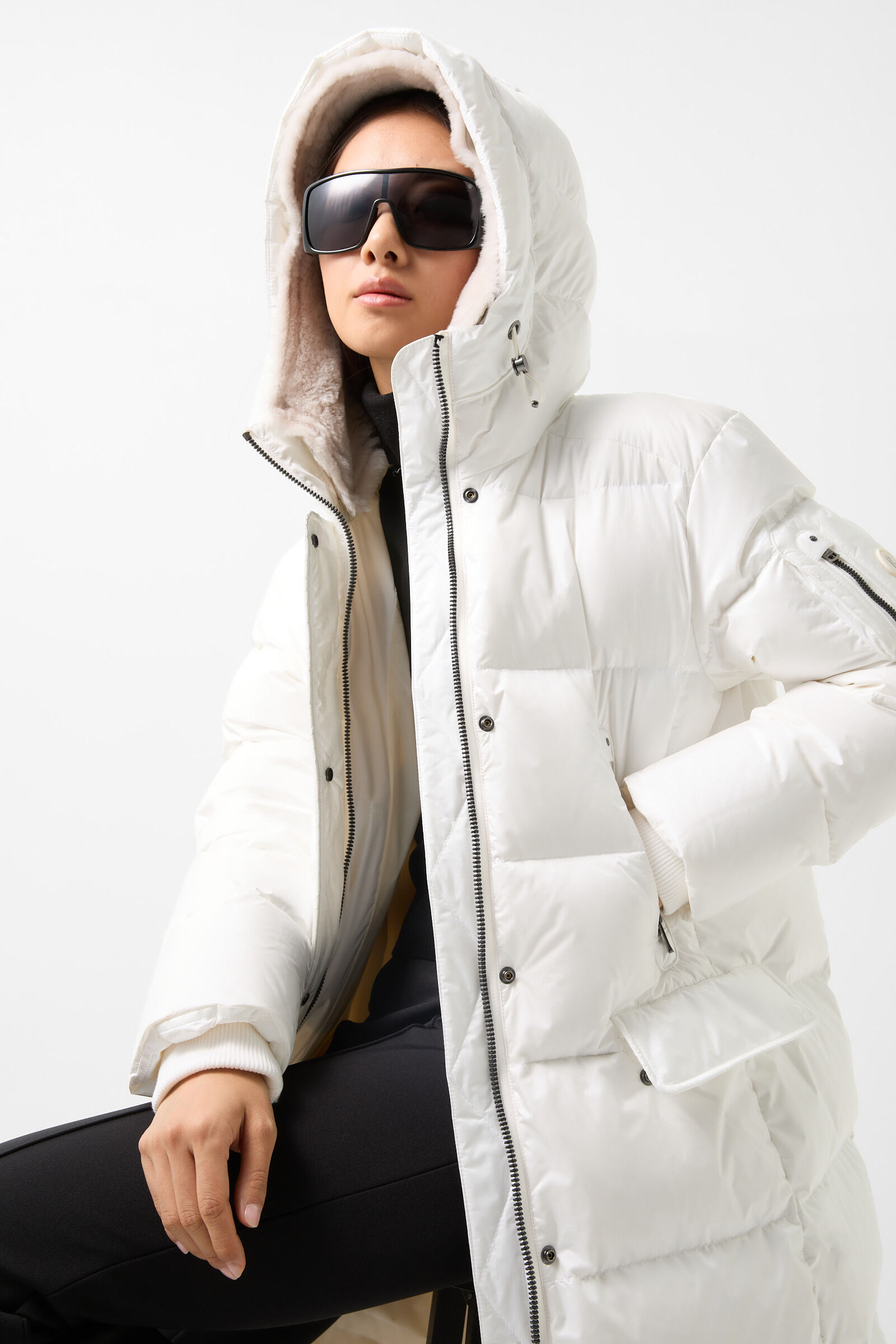 BOGNER Jonna Down coat with fur hood for women