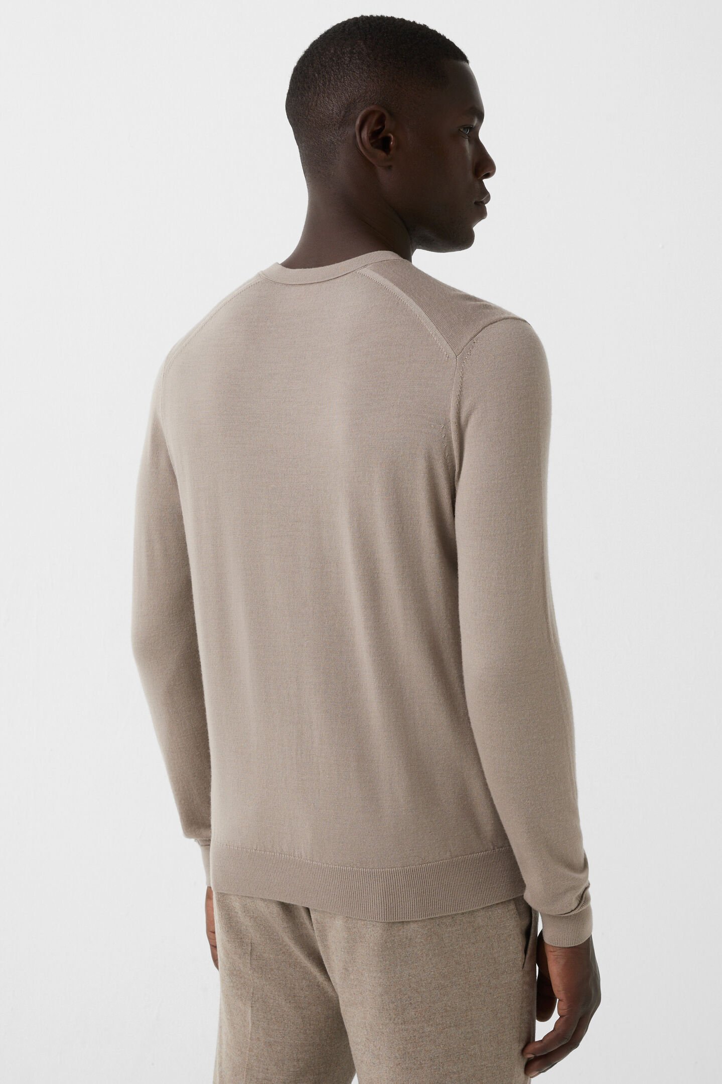 Fine knit jumper Ole Taupe