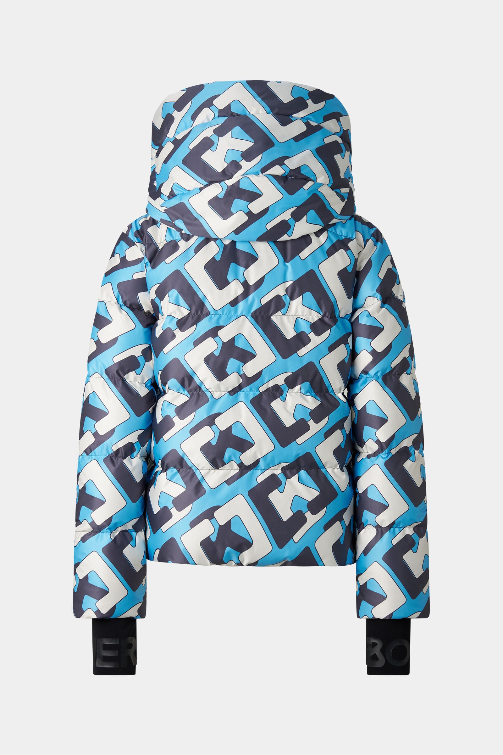 Ski-Daunenjacke Naia Cyanblau/Navy/Wei&szlig;