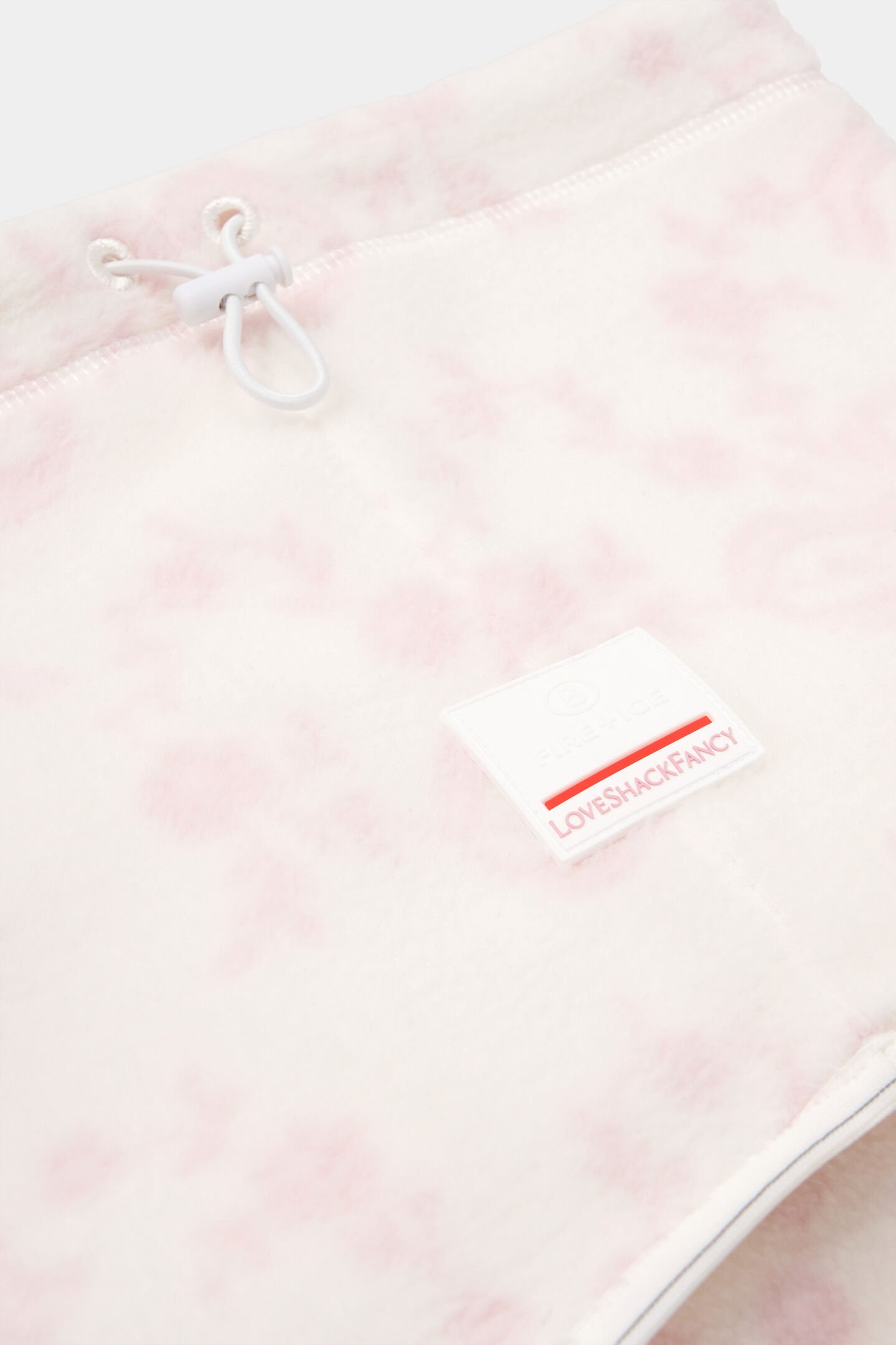 Arian fleece loop scarf Pink/Off-White