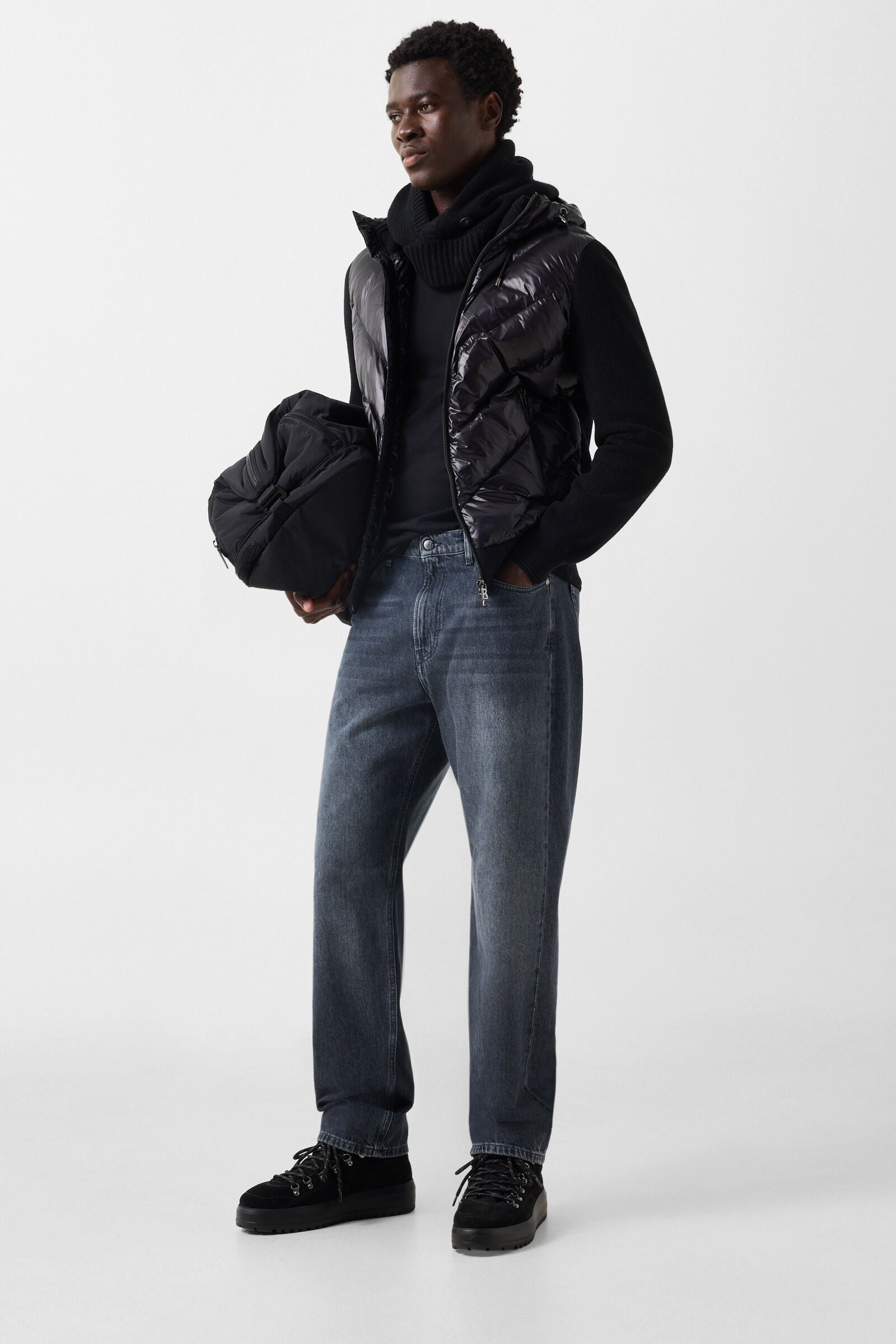 Zisco Hybrid Knit Jacket Black