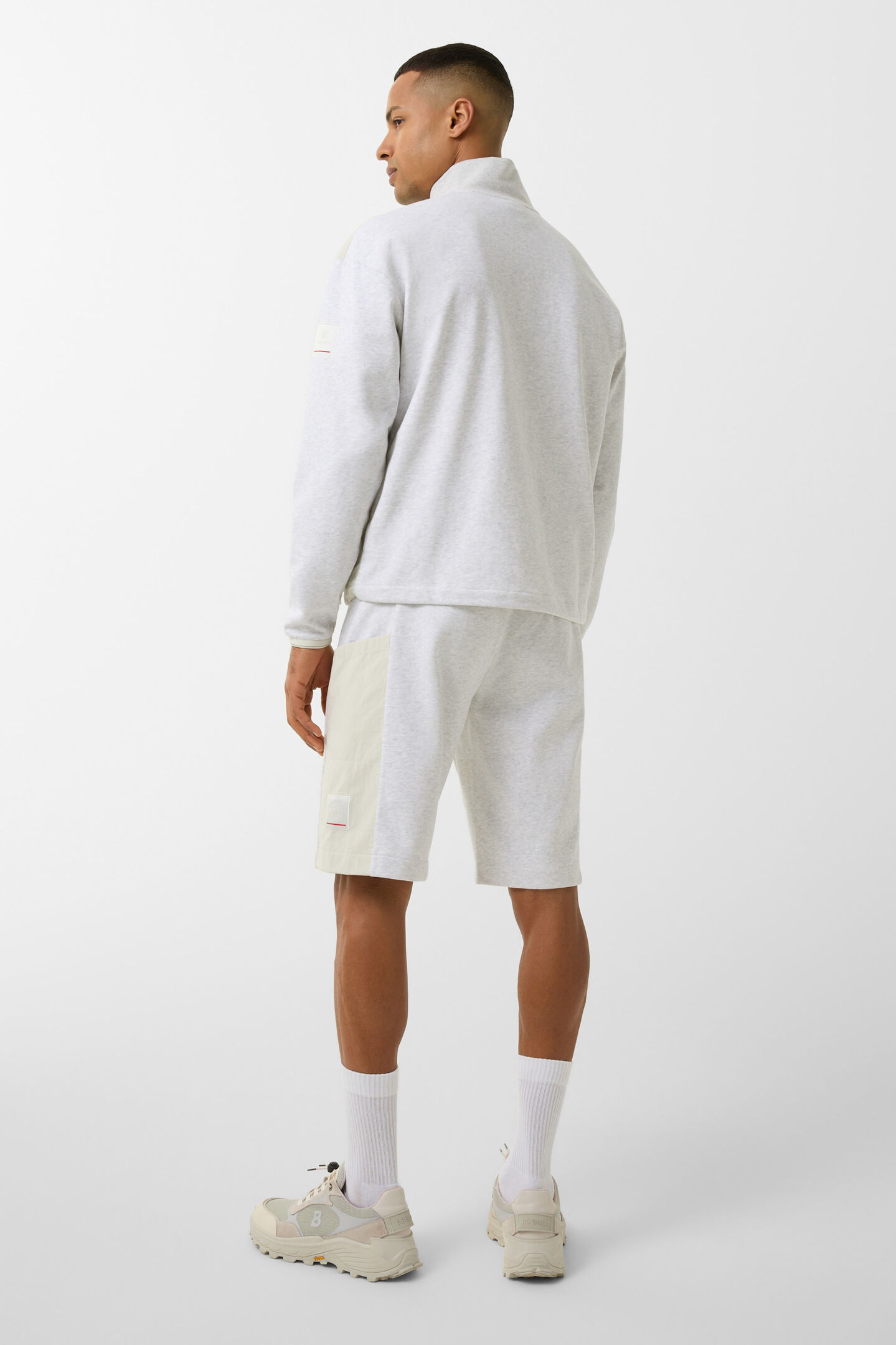Hybrid-Sweatjacke Brody Sand/Hellgrau