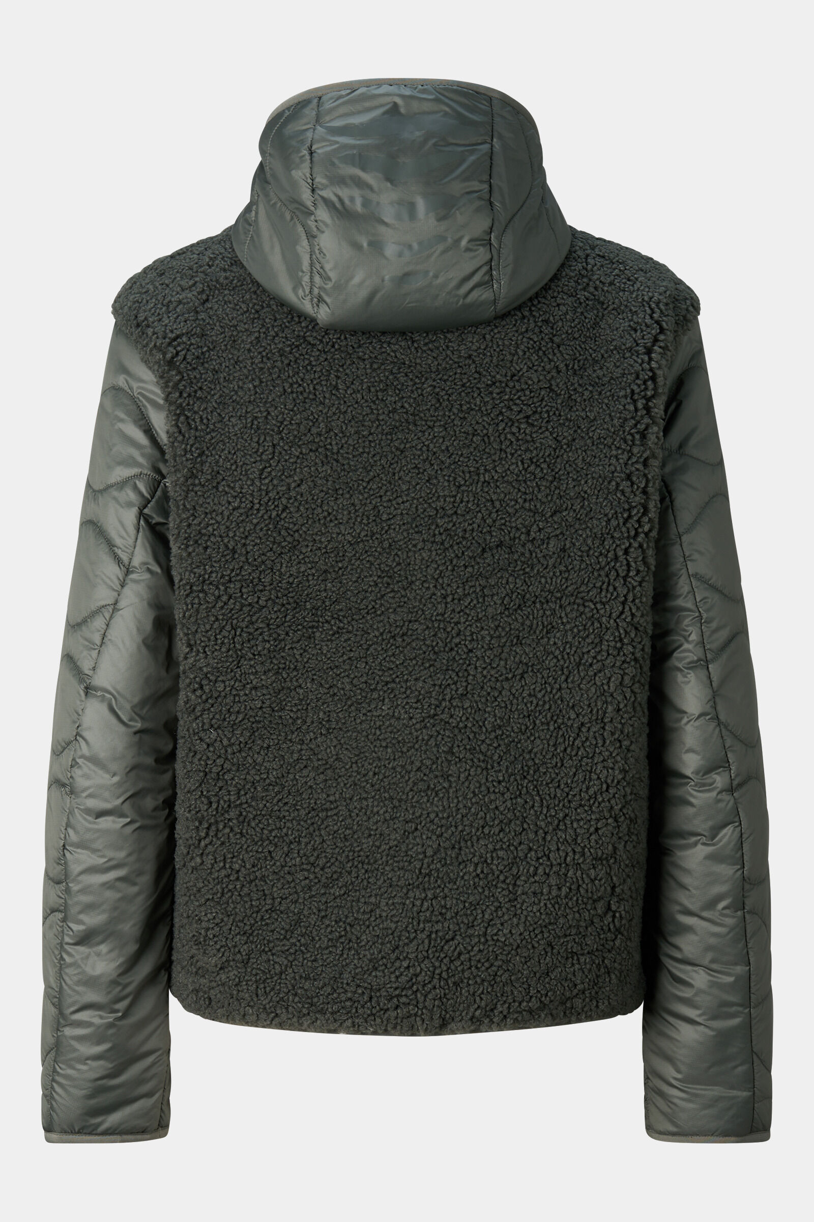 Bibi Teddy Quilted Jacket Sage Grey