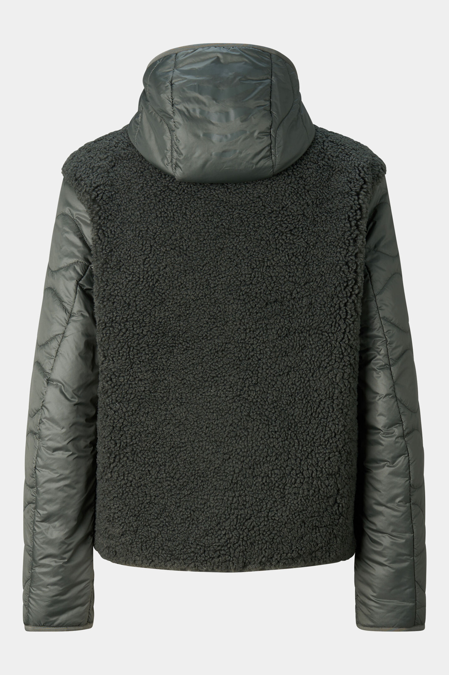 Bibi Teddy Quilted Jacket Sage Grey