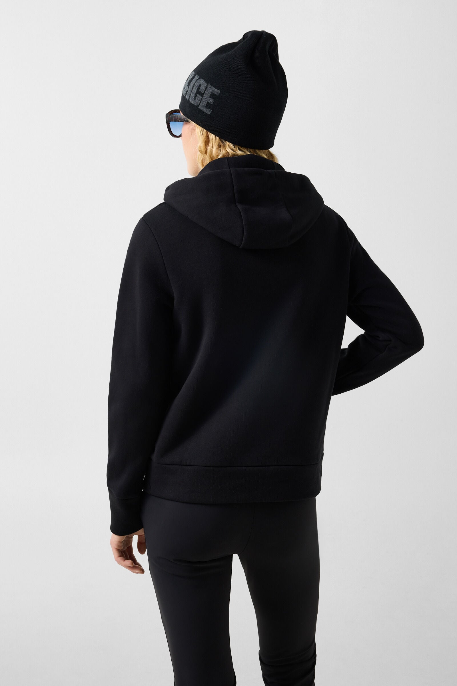 Nila cotton hoodie Black