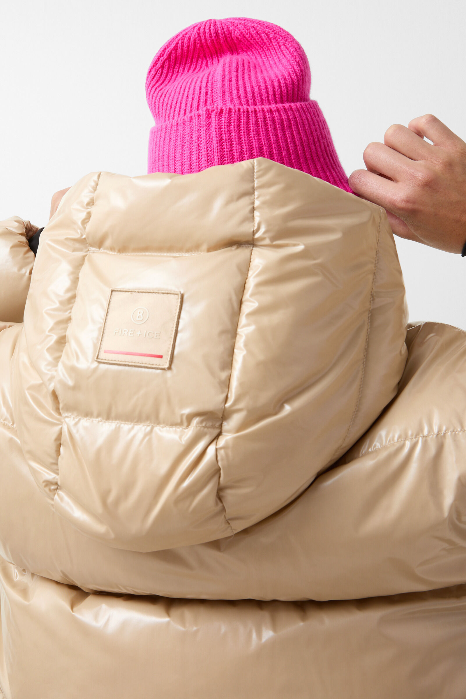 2-in1-Daunenmantel Asta Beige