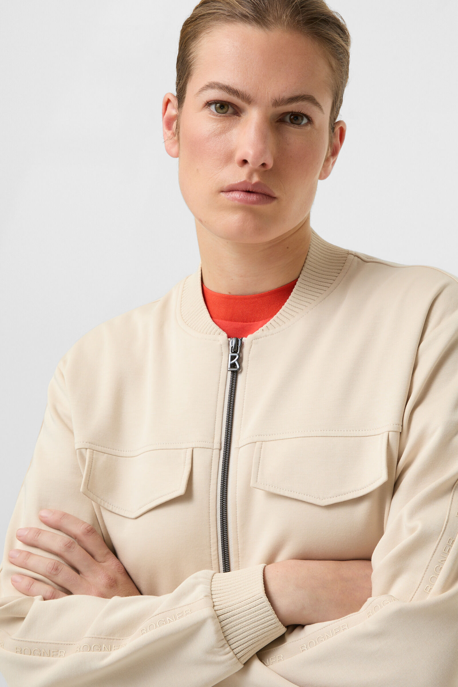 Nika jersey jacket Sand