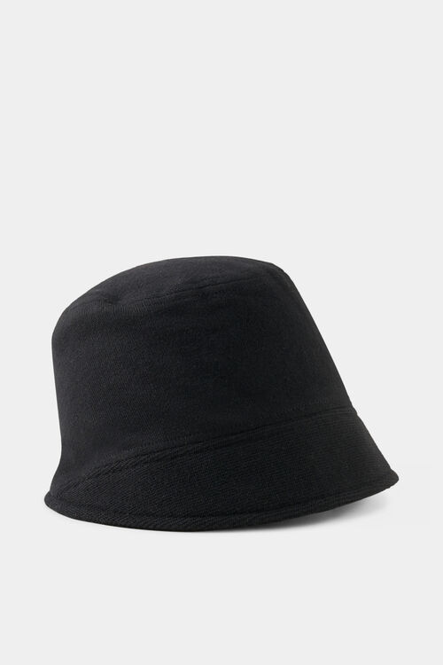 Chapeau bucket tricoté Amoux Noir