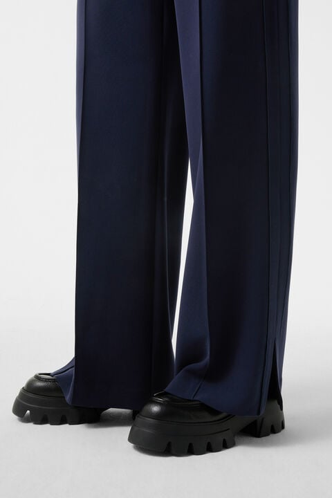 Crêpe-Marlenehose Suzy Navy-Blau Crêpe-Marlenehose Suzy Navy-Blau