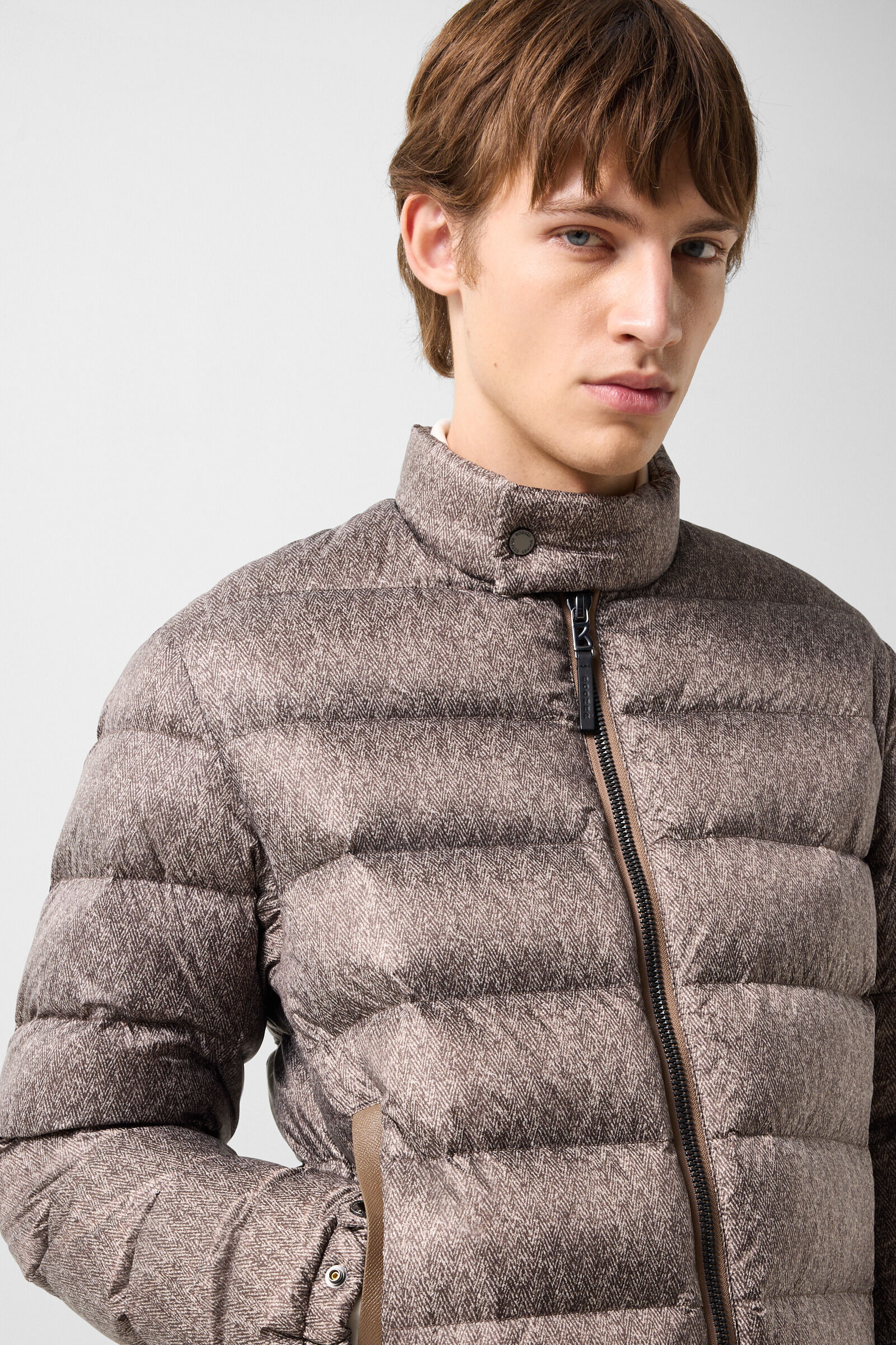 Hugh down jacket Taupe/Brown