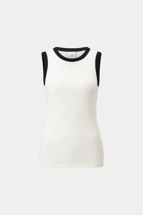 Niki tank top Off-white/black