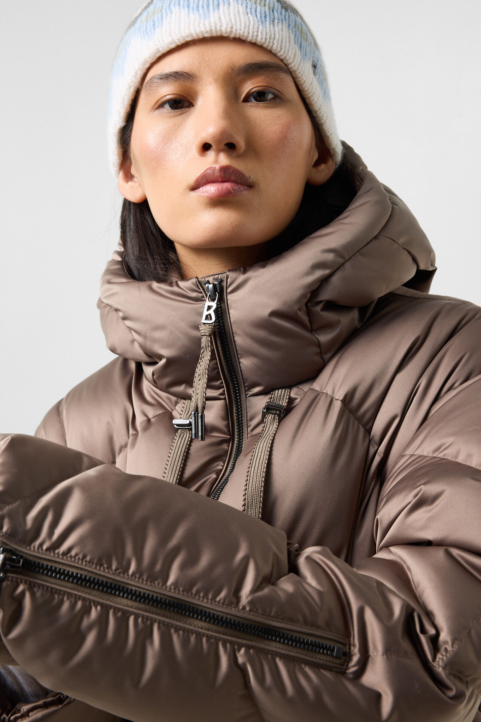 Glenda Down Parka Grey-brown