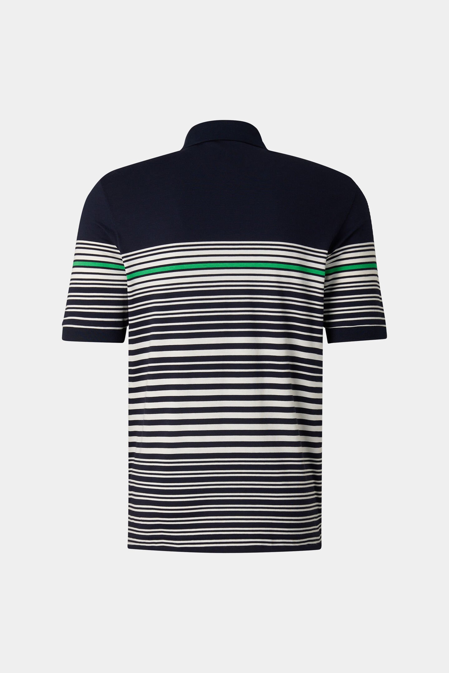 Polo-Shirt Jannes Navy-Blau/Wei&szlig;/Gr&uuml;n