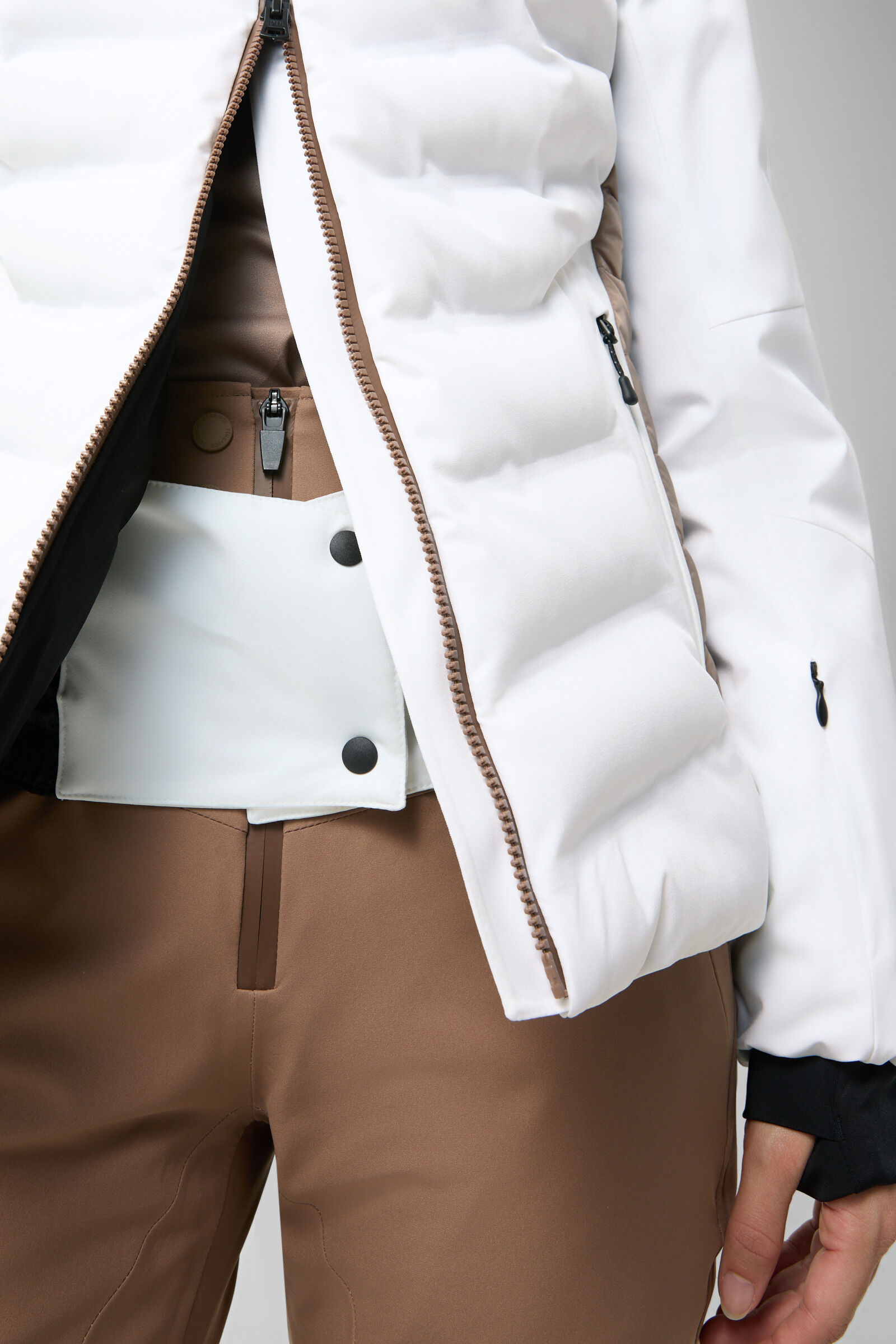 Janka ski jacket White/brown