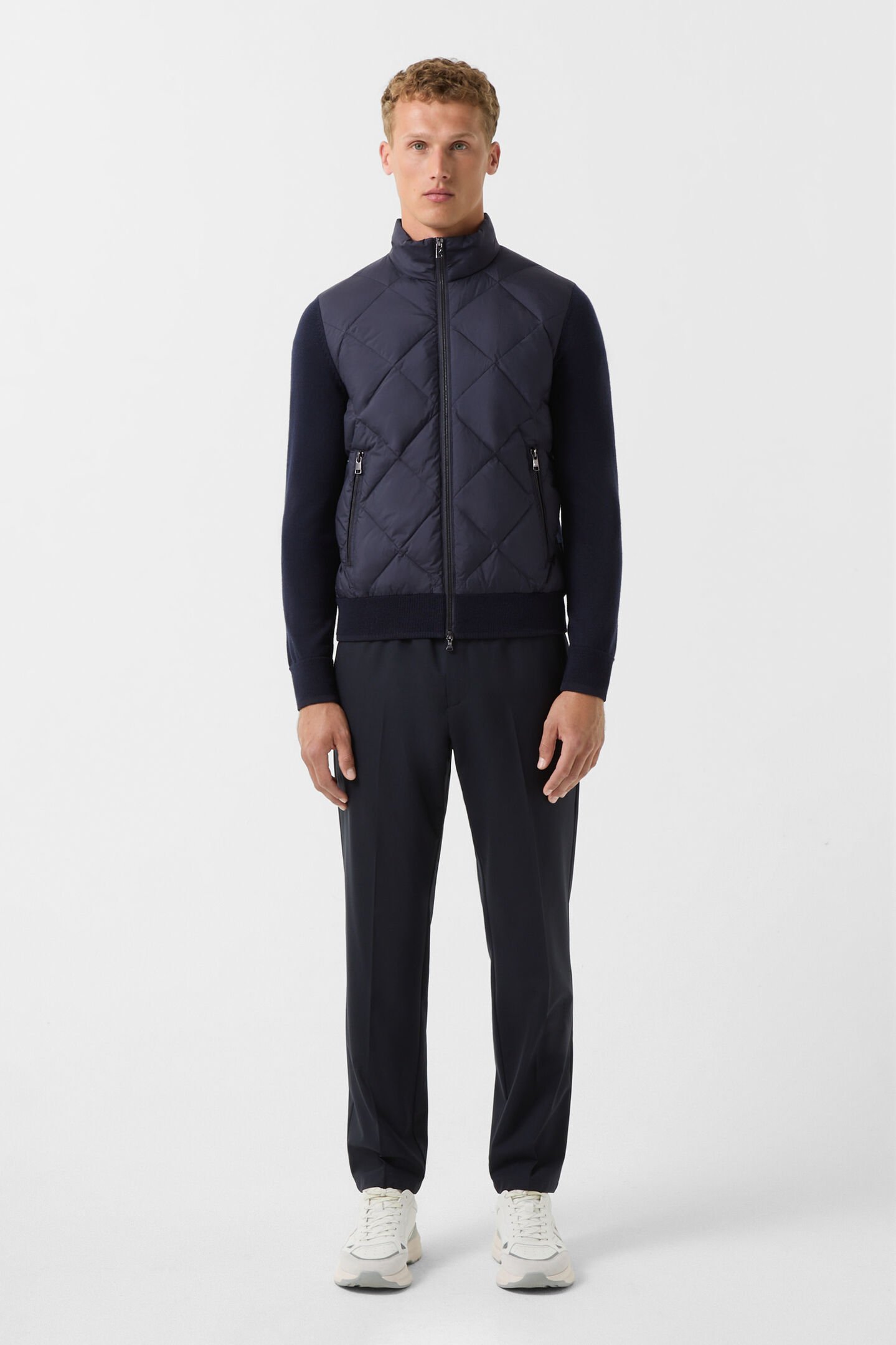 Hybrid-Strickjacke Zisco Navy-Blau