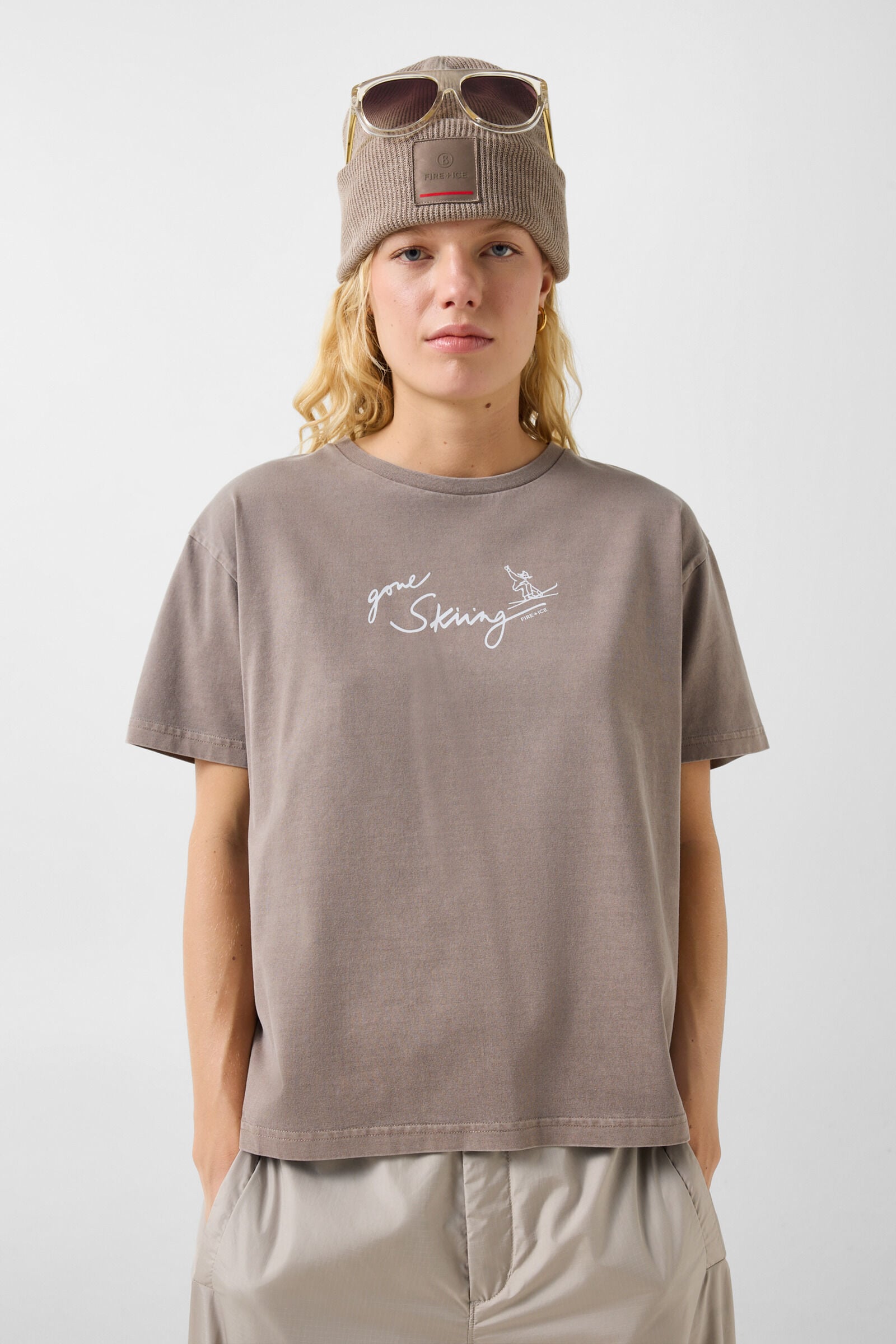 T-shirt en coton Cara Taupe