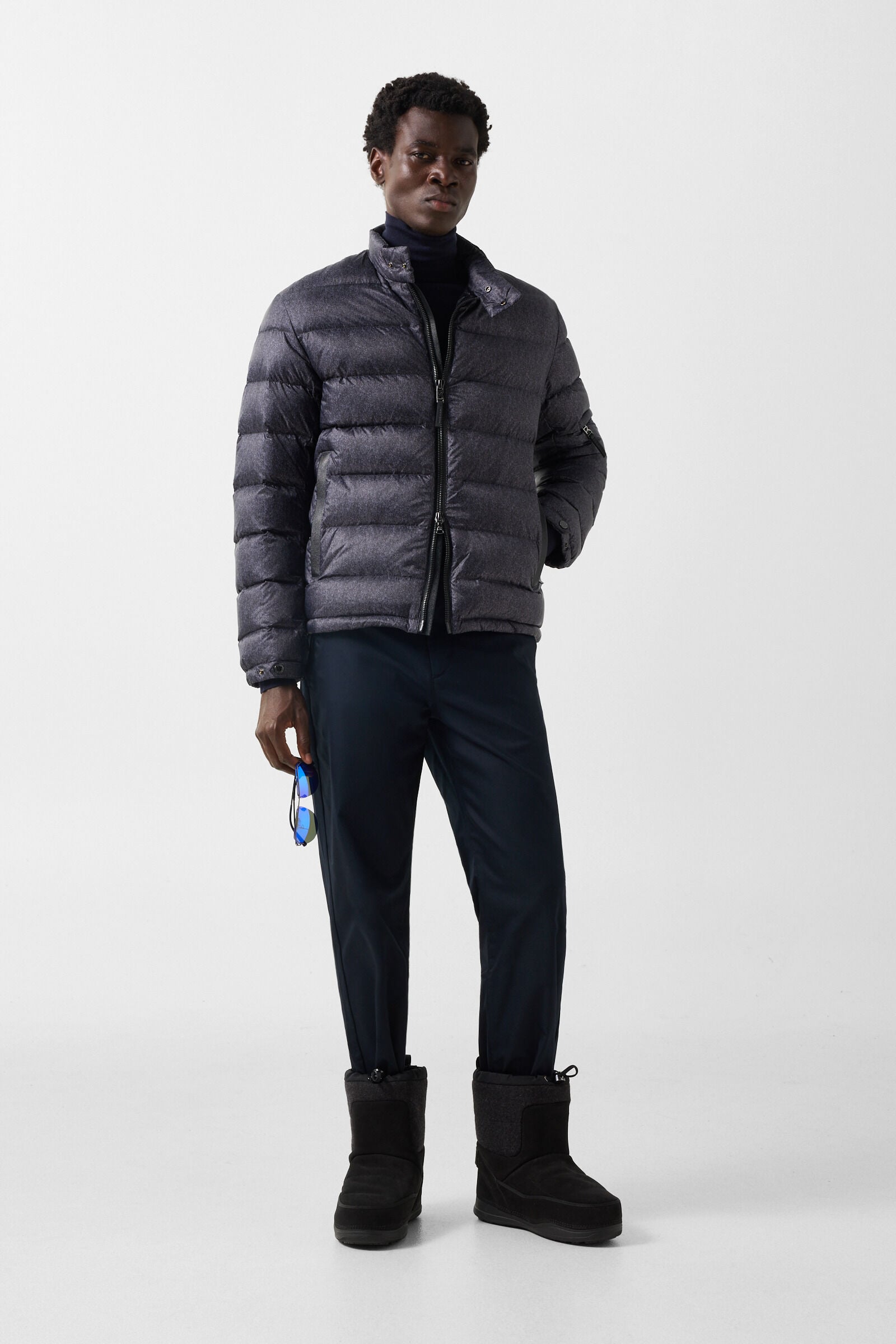 Gordon pure new wool cashmere jumper Navy