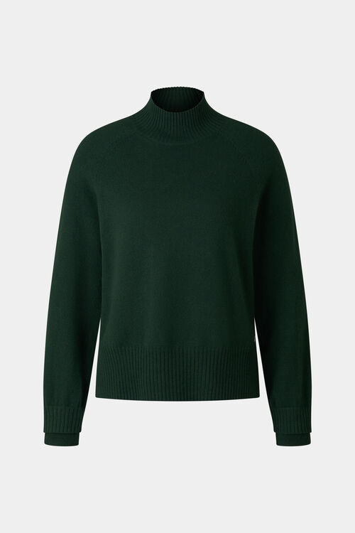 Pull en laine vierge Lysanne Vert foncé