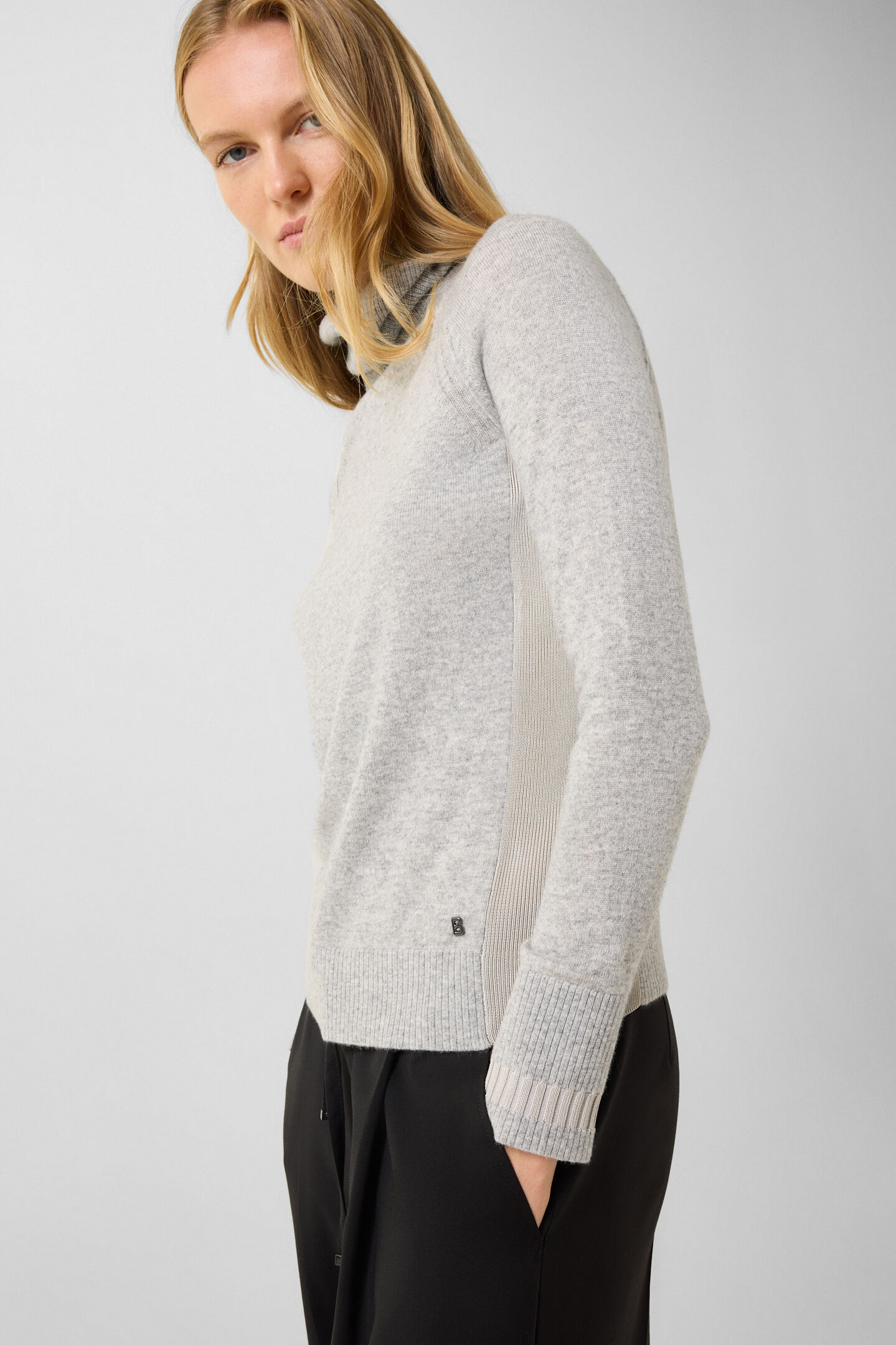 Vaiana pure new wool and cashmere jumper Light grey
