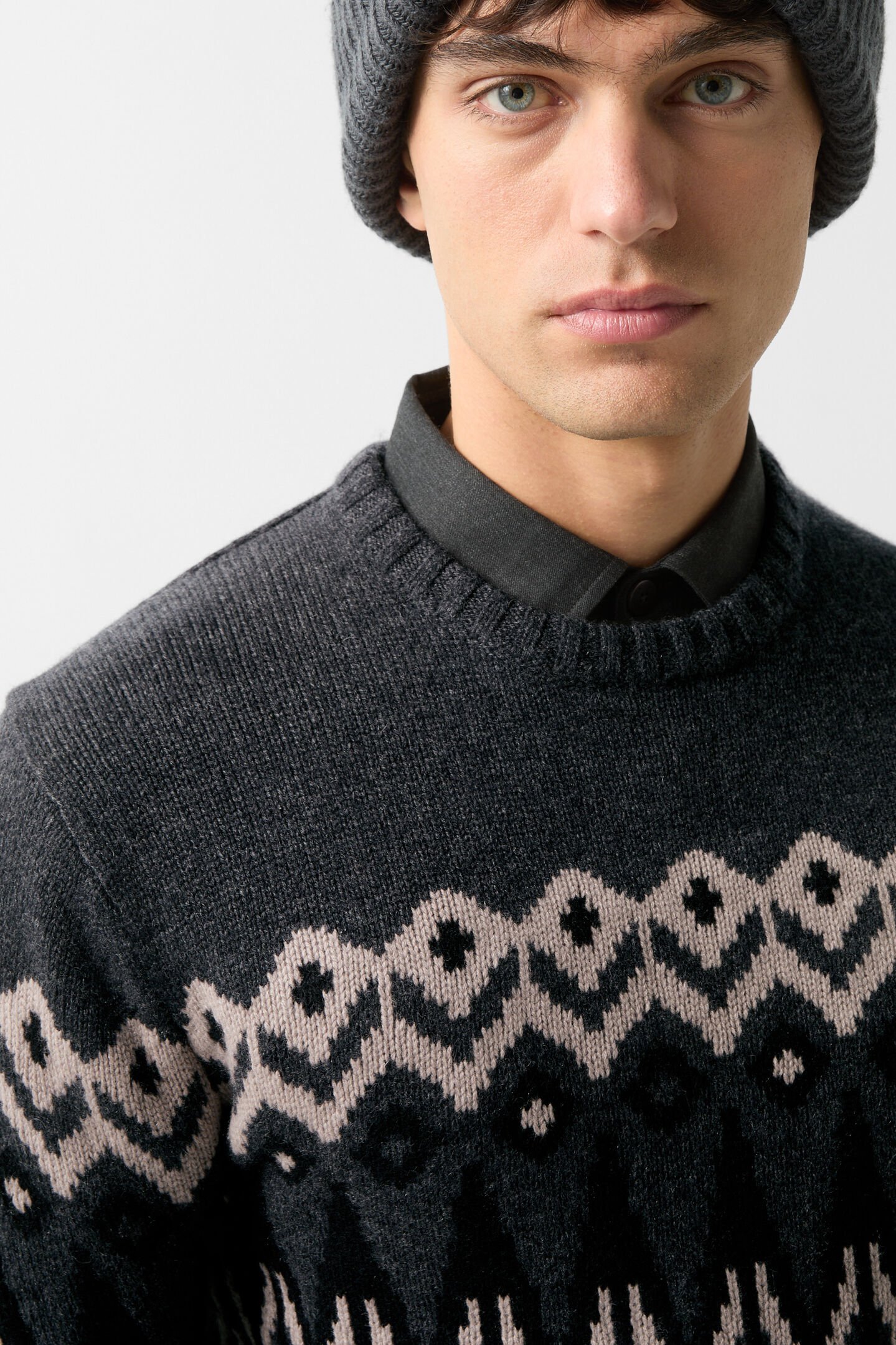 Norwegian jumper Ron Taupe/anthracite
