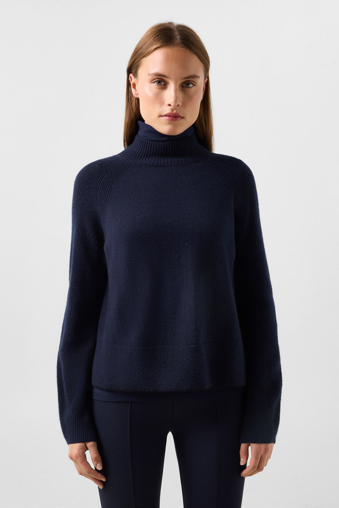Schurwoll-Pullover Lena Navy