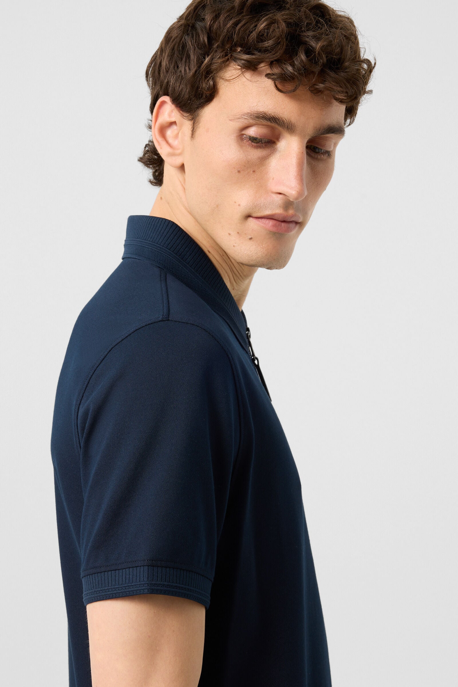 Timo piqu&eacute; polo shirt Navy blue