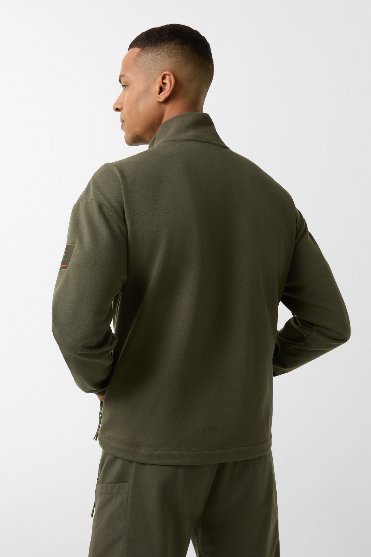 Hybrid-Sweatjacke Brody Oliv-Grün