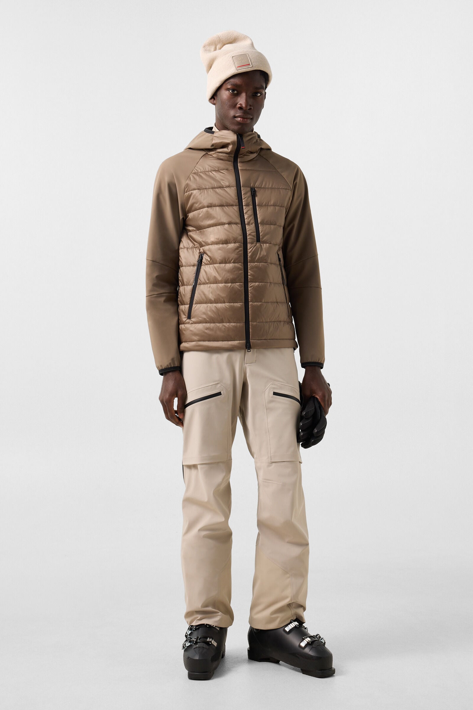 Anian Softshell Quilted Jacket Taupe