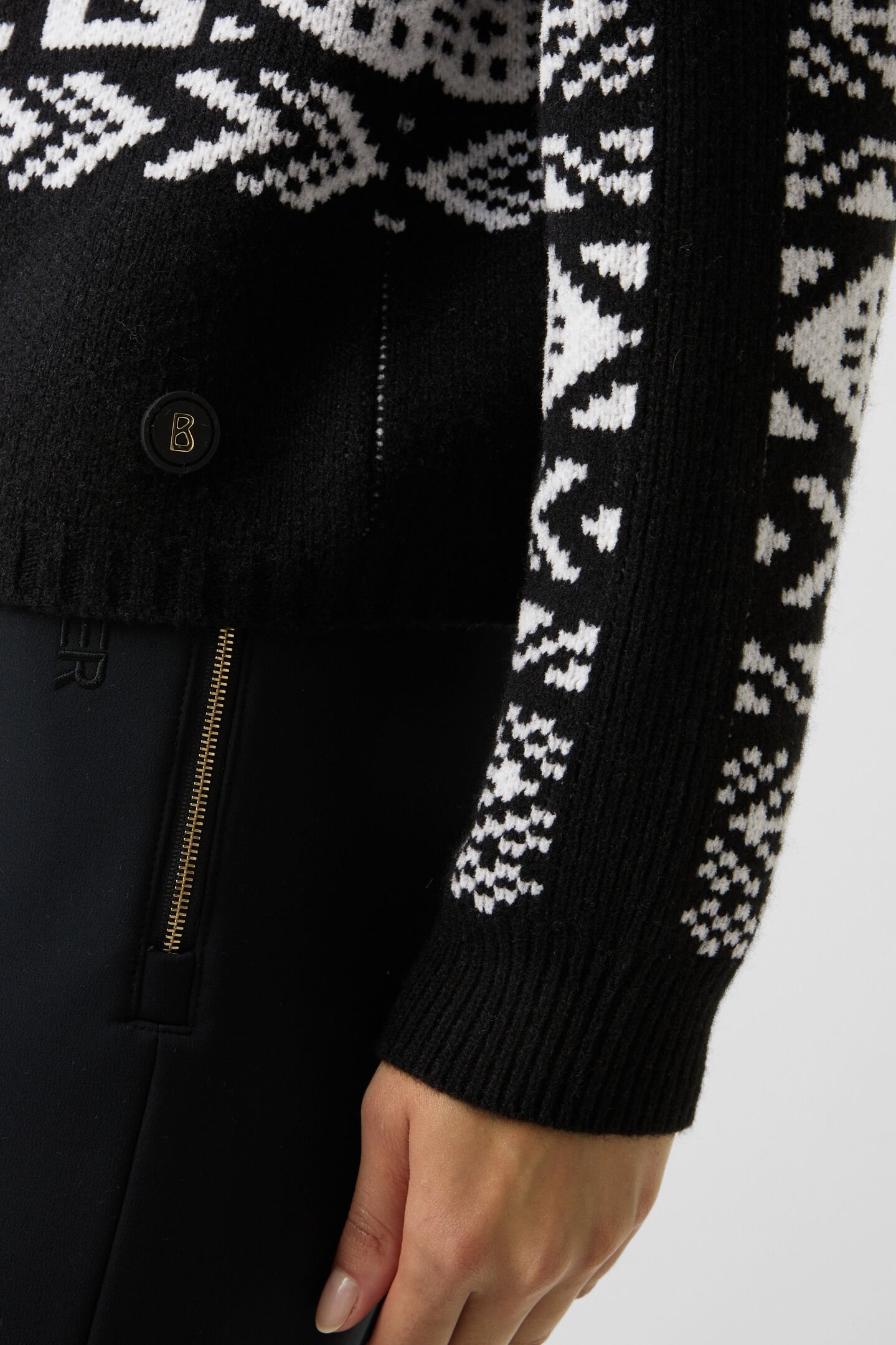 Jacquard jumper Nadin Black/white