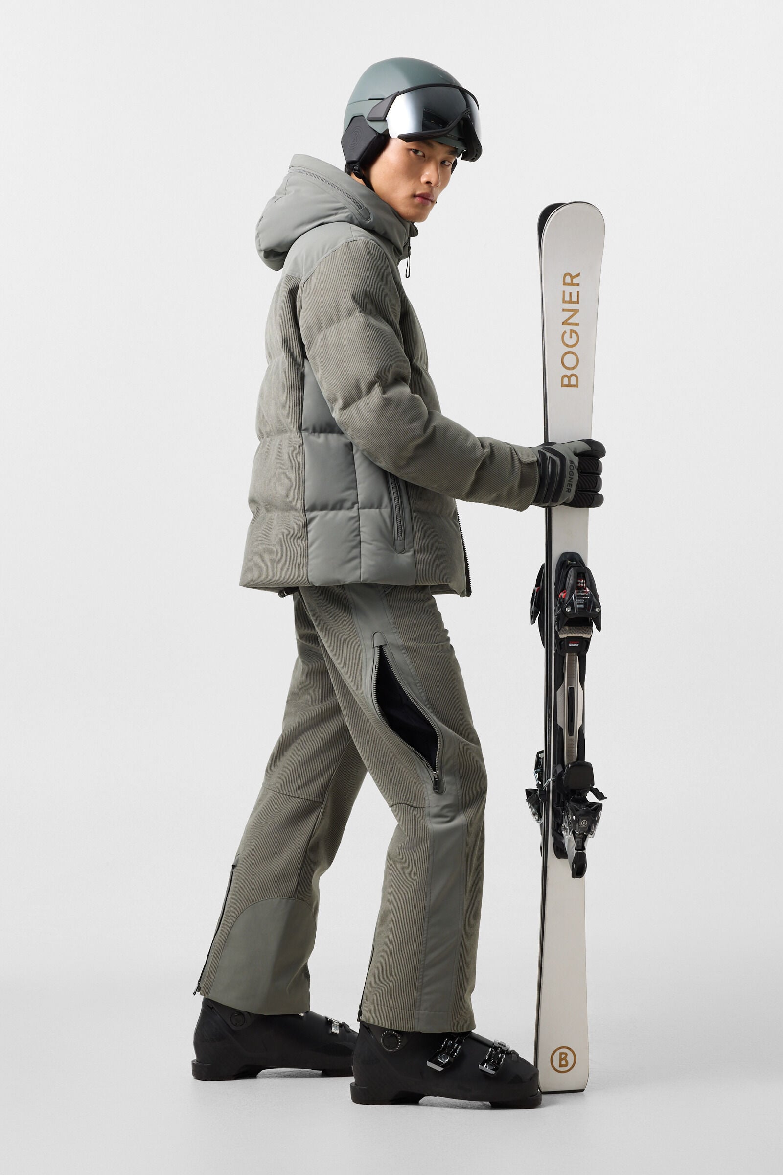 Corven corduroy ski trousers Sage Grey
