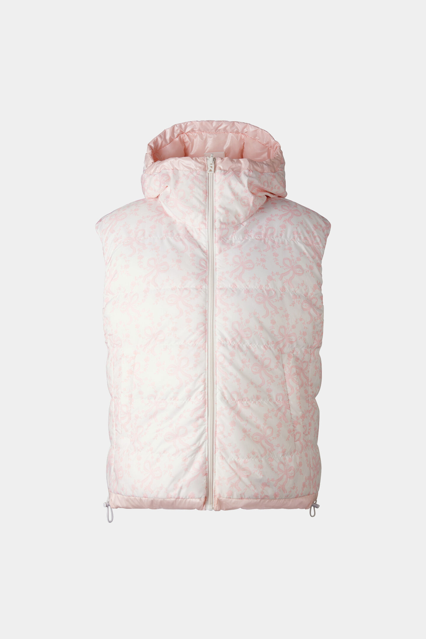 Reversible quilted vest Namilia Pink/Off-White