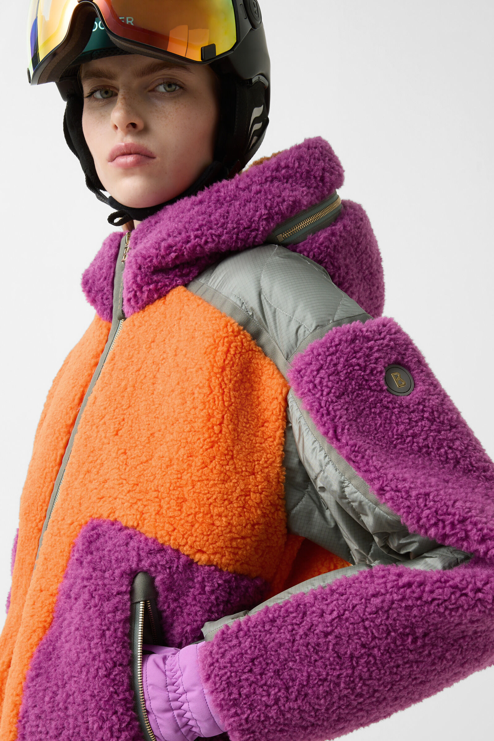 Kora ski jacket Orange/purple