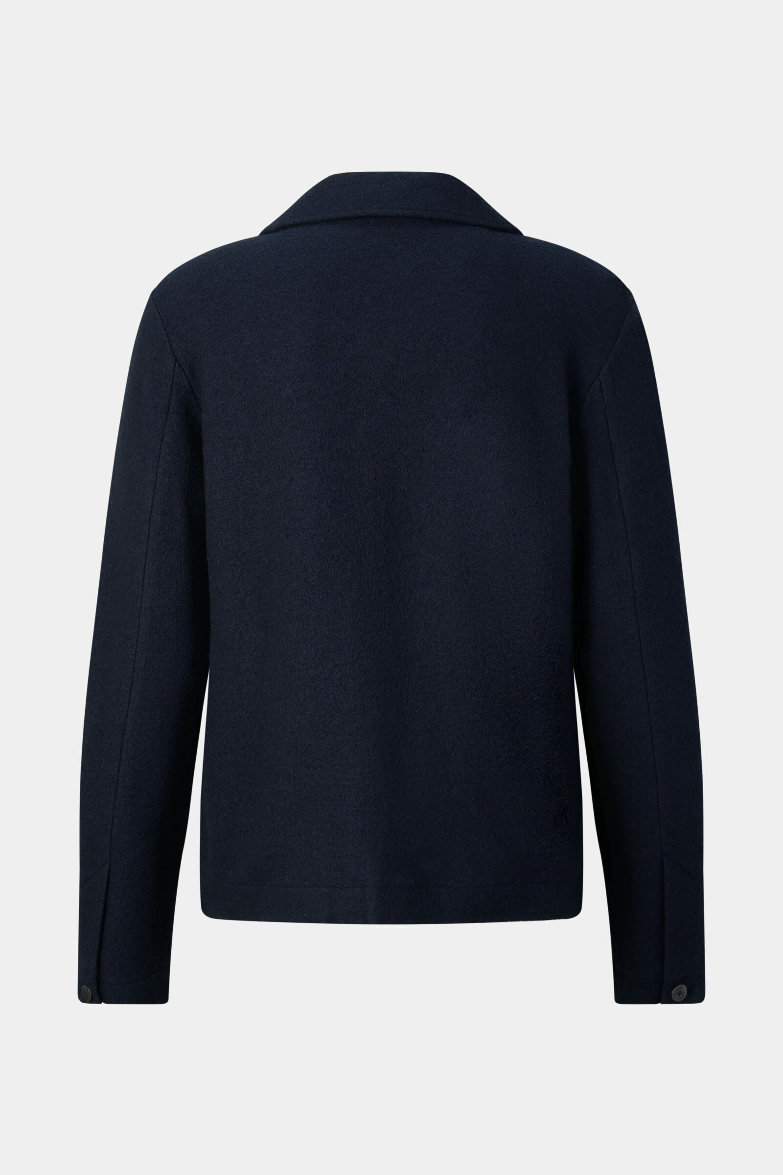 Woll-Overshirt Blanco Navy-Blau