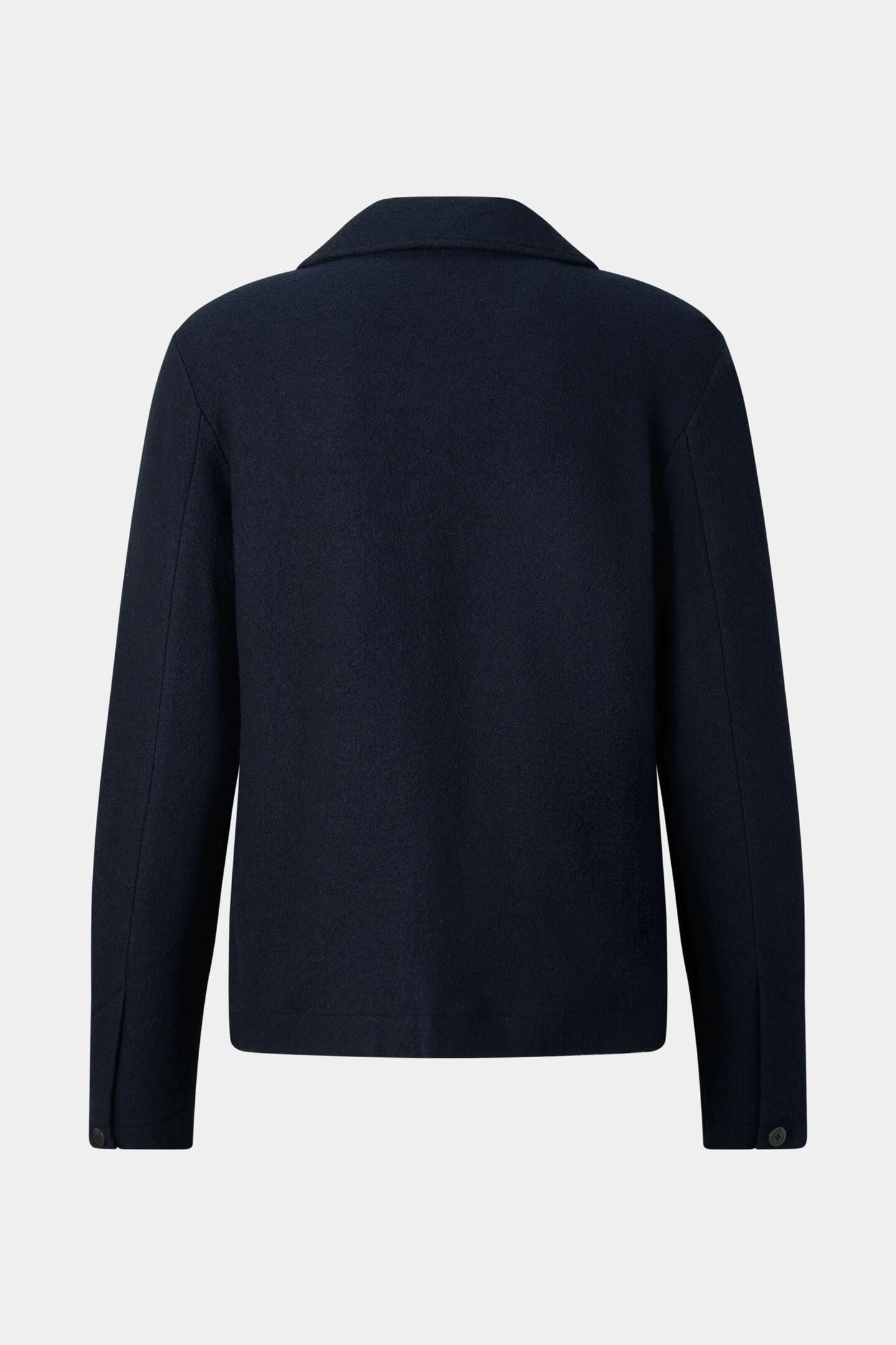 Woll-Overshirt Blanco Navy-Blau