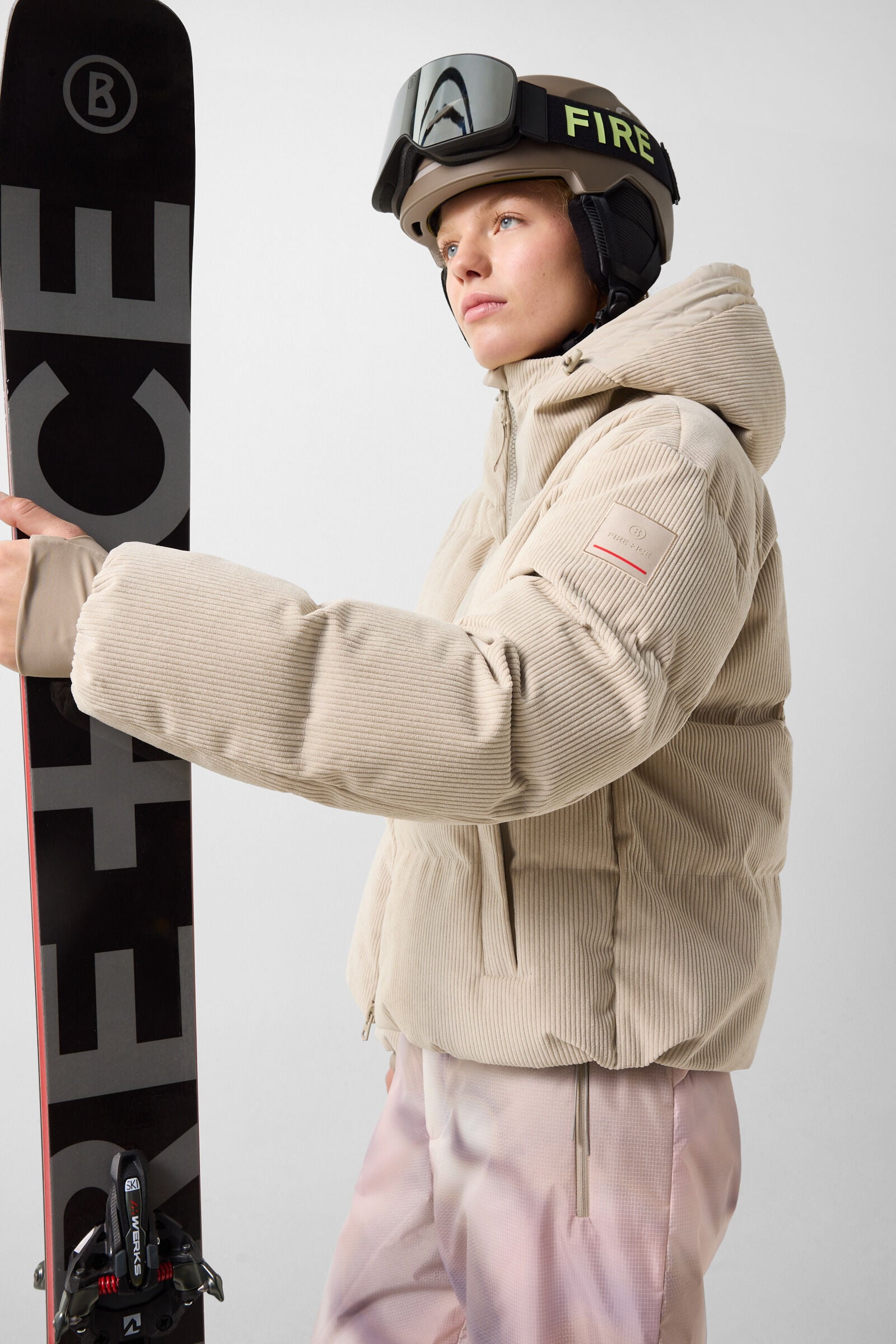 Neila corduroy ski jacket Beige